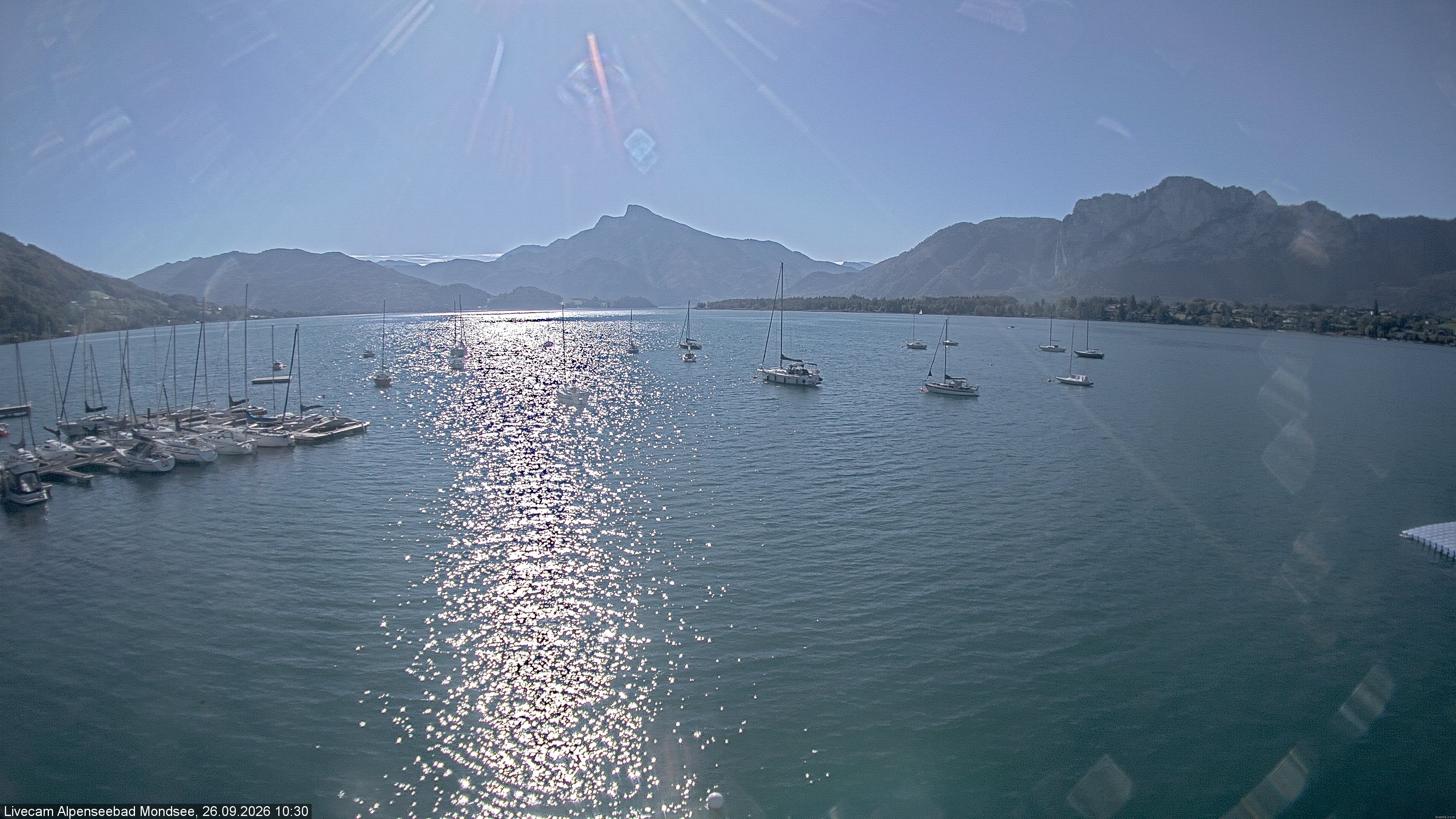 Archiv Foto Webcam Strandbad Alpenseebad am Mondsee