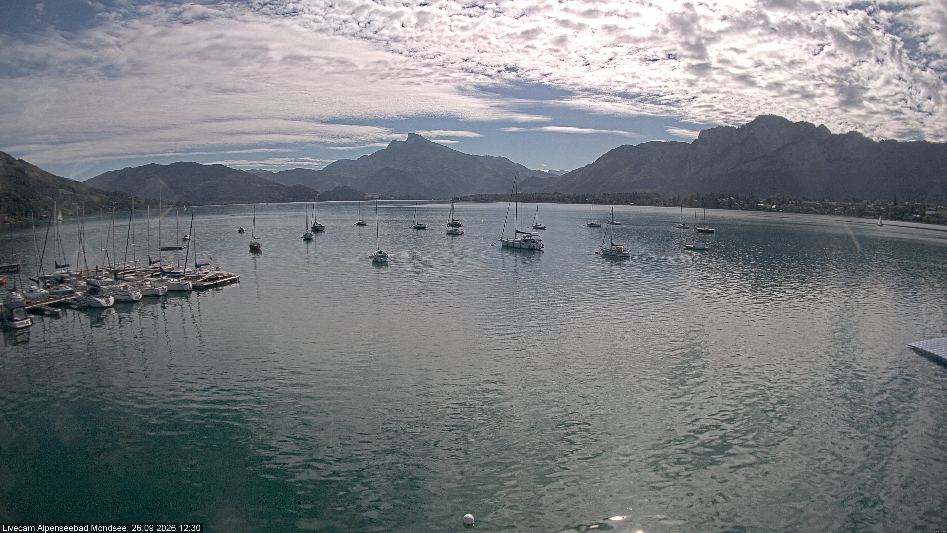 Archiv Foto Webcam Strandbad Alpenseebad am Mondsee