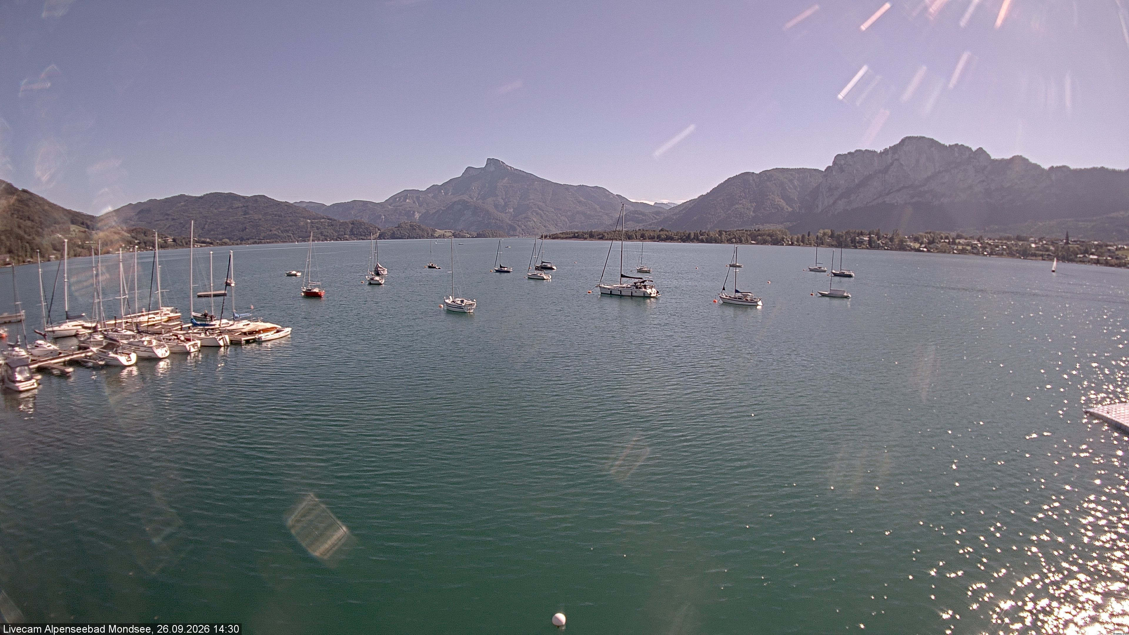 Archiv Foto Webcam Strandbad Alpenseebad am Mondsee