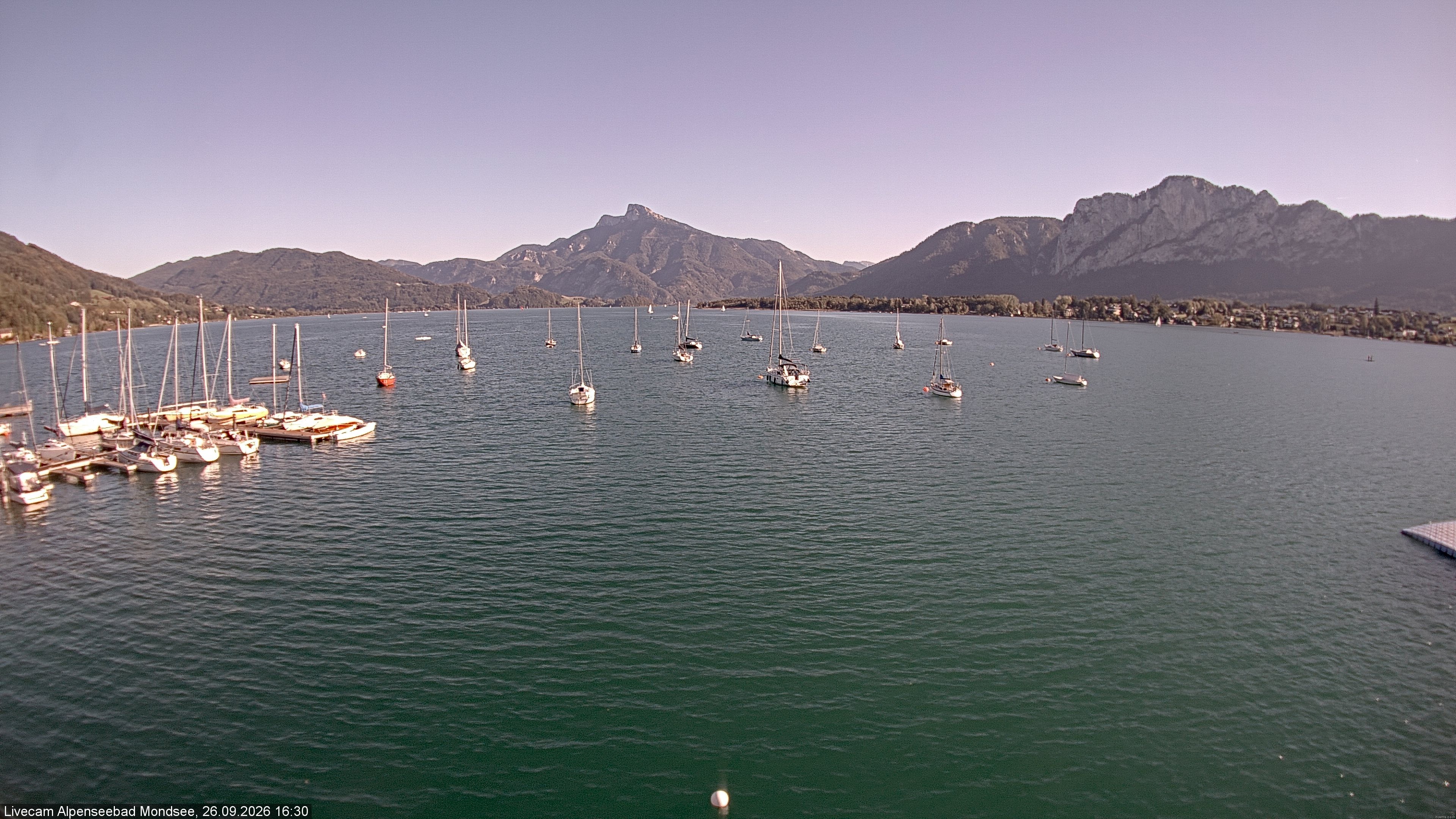 Archiv Foto Webcam Strandbad Alpenseebad am Mondsee