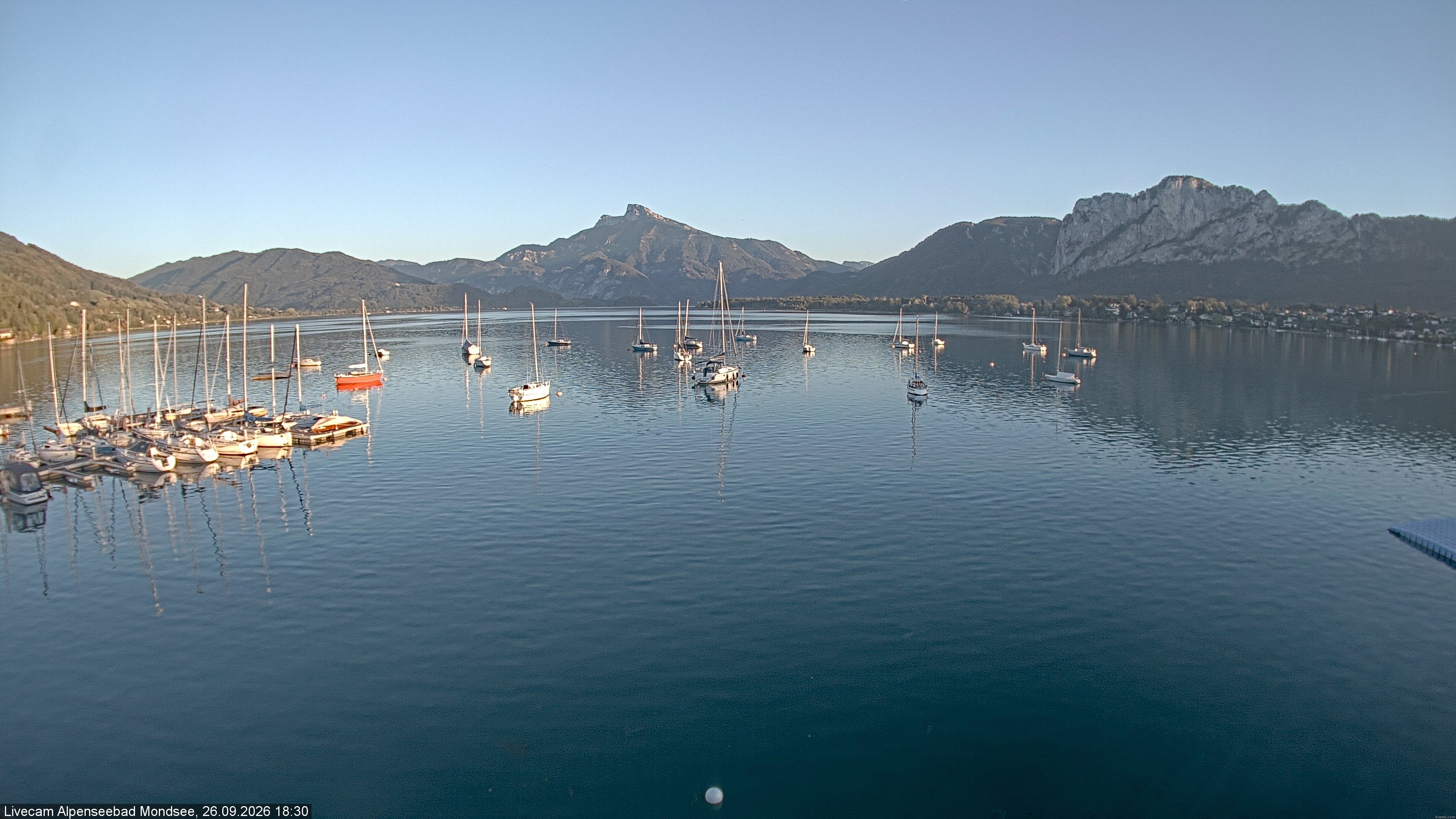 Archiv Foto Webcam Strandbad Alpenseebad am Mondsee