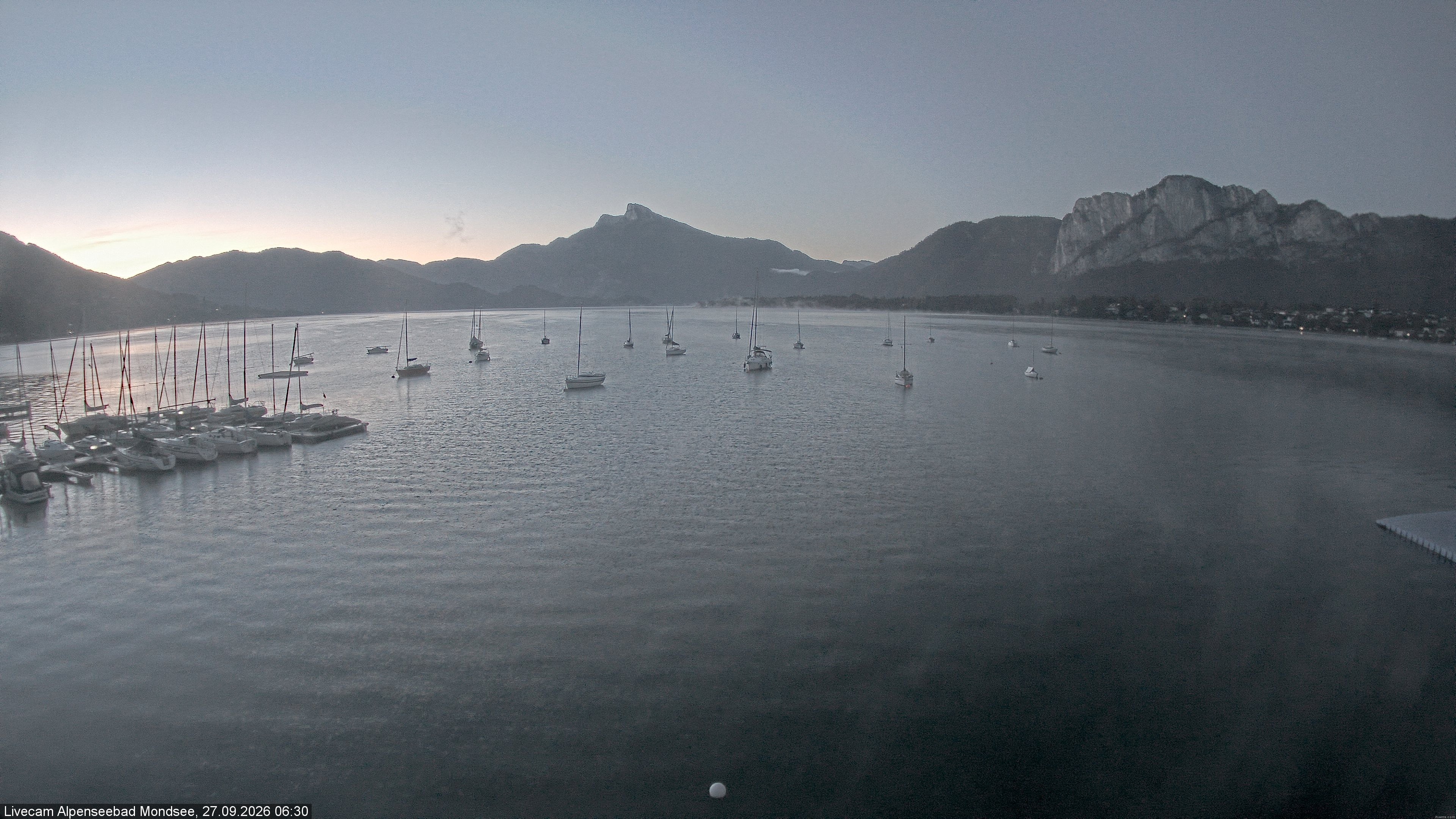 Archiv Foto Webcam Strandbad Alpenseebad am Mondsee