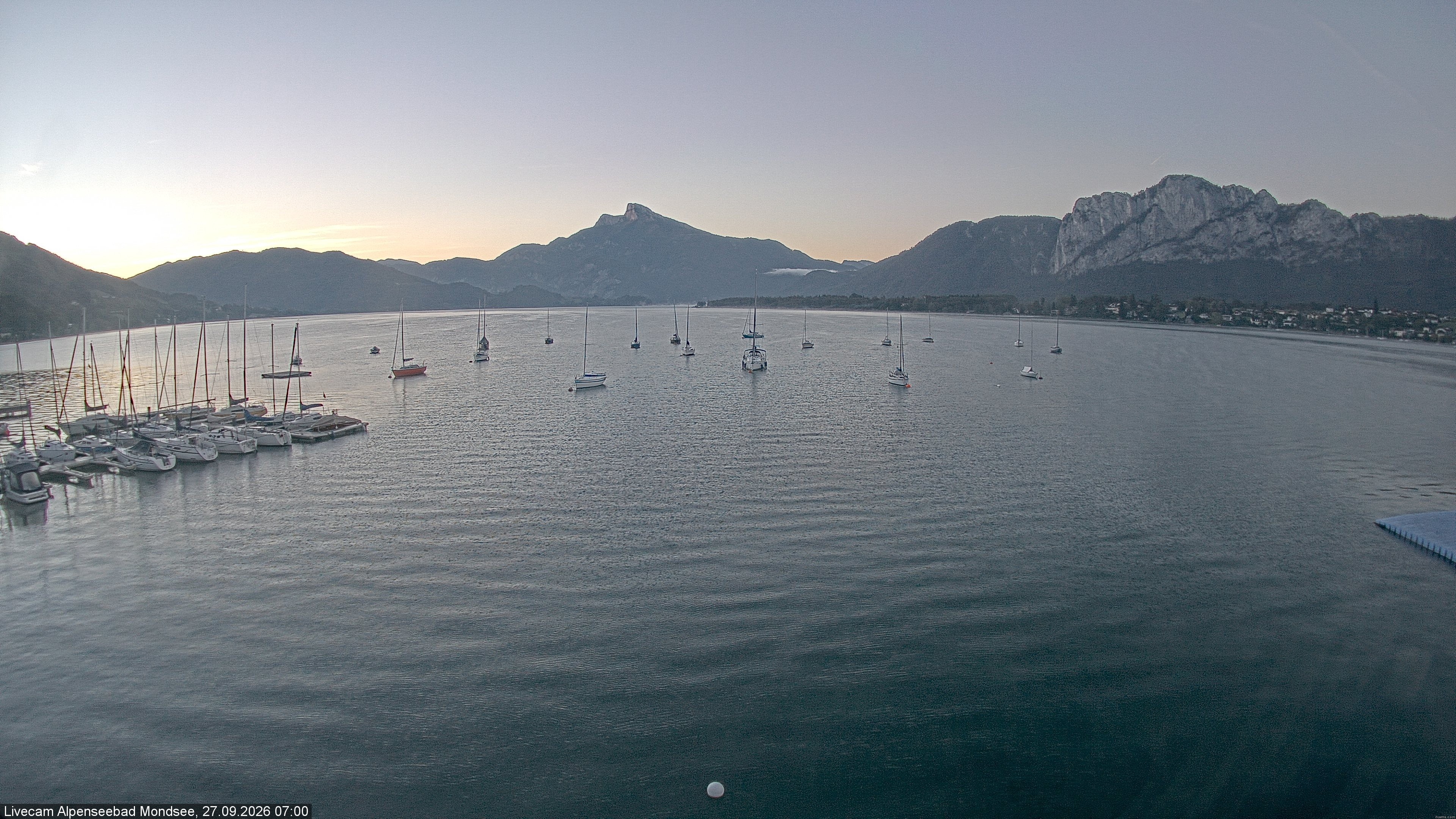 Archiv Foto Webcam Strandbad Alpenseebad am Mondsee