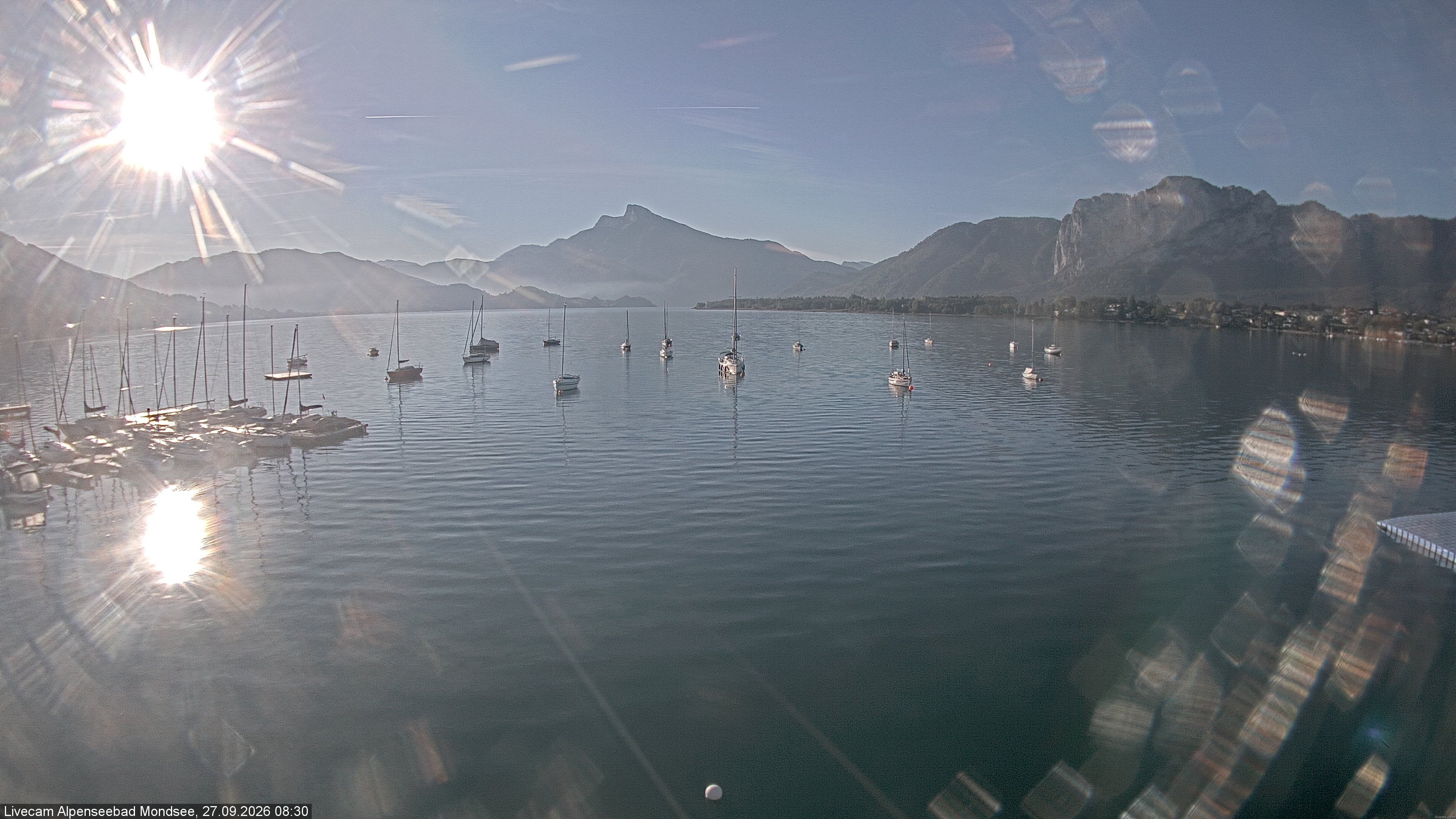 Archiv Foto Webcam Strandbad Alpenseebad am Mondsee