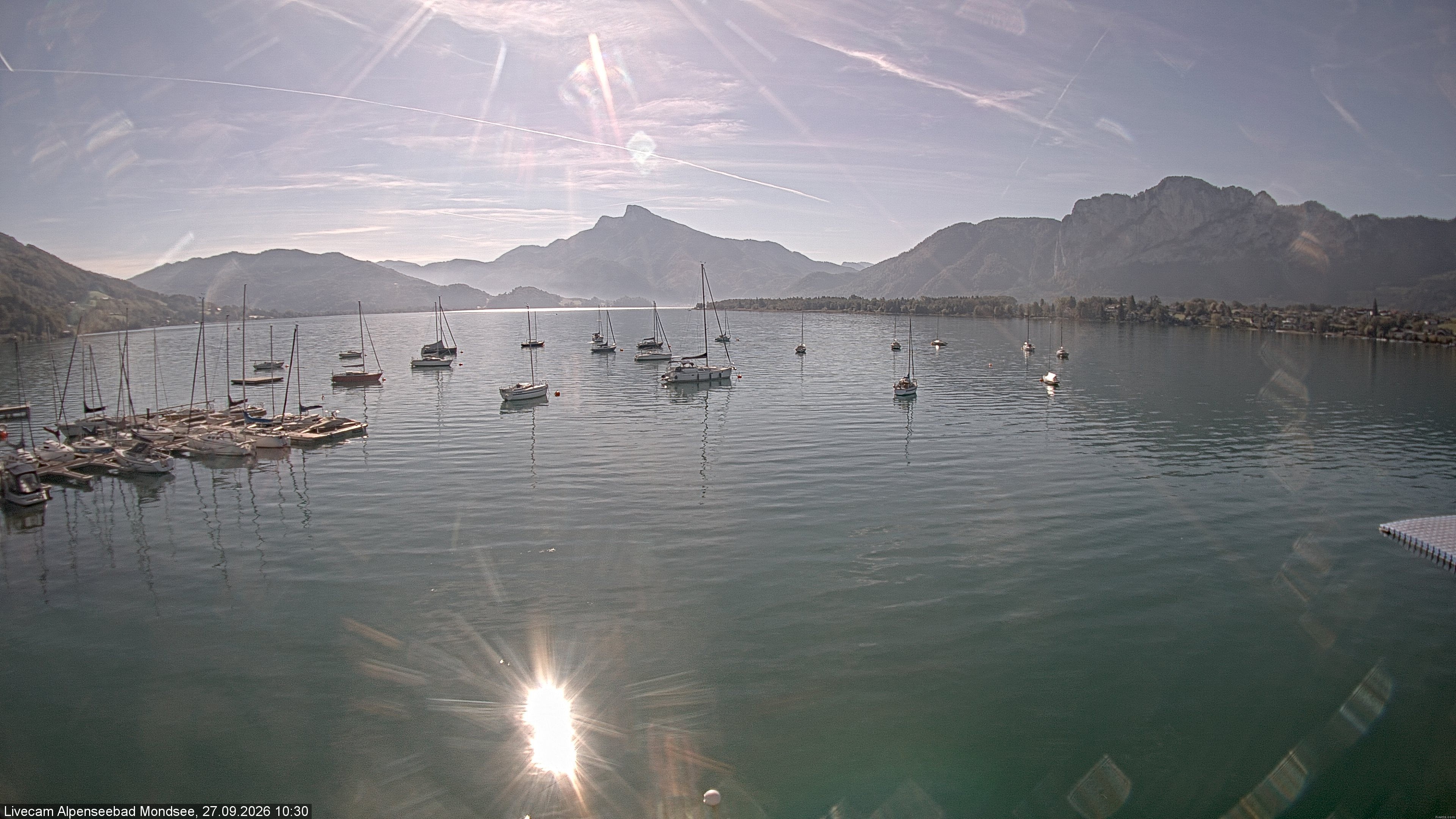 Archiv Foto Webcam Strandbad Alpenseebad am Mondsee