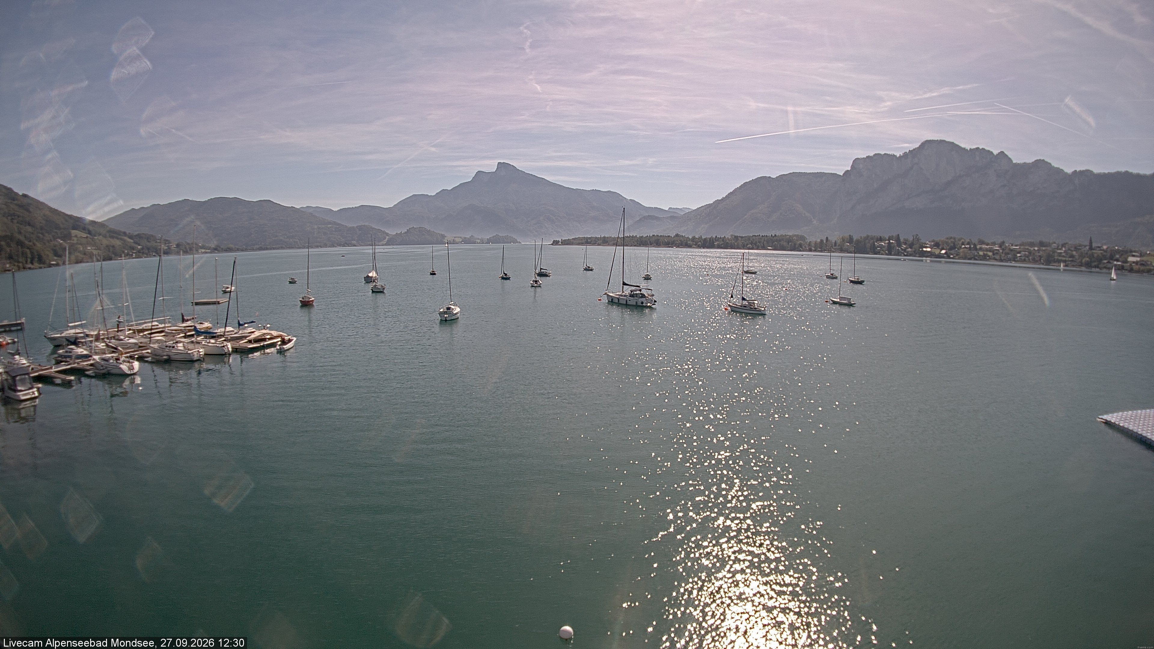 Archiv Foto Webcam Strandbad Alpenseebad am Mondsee