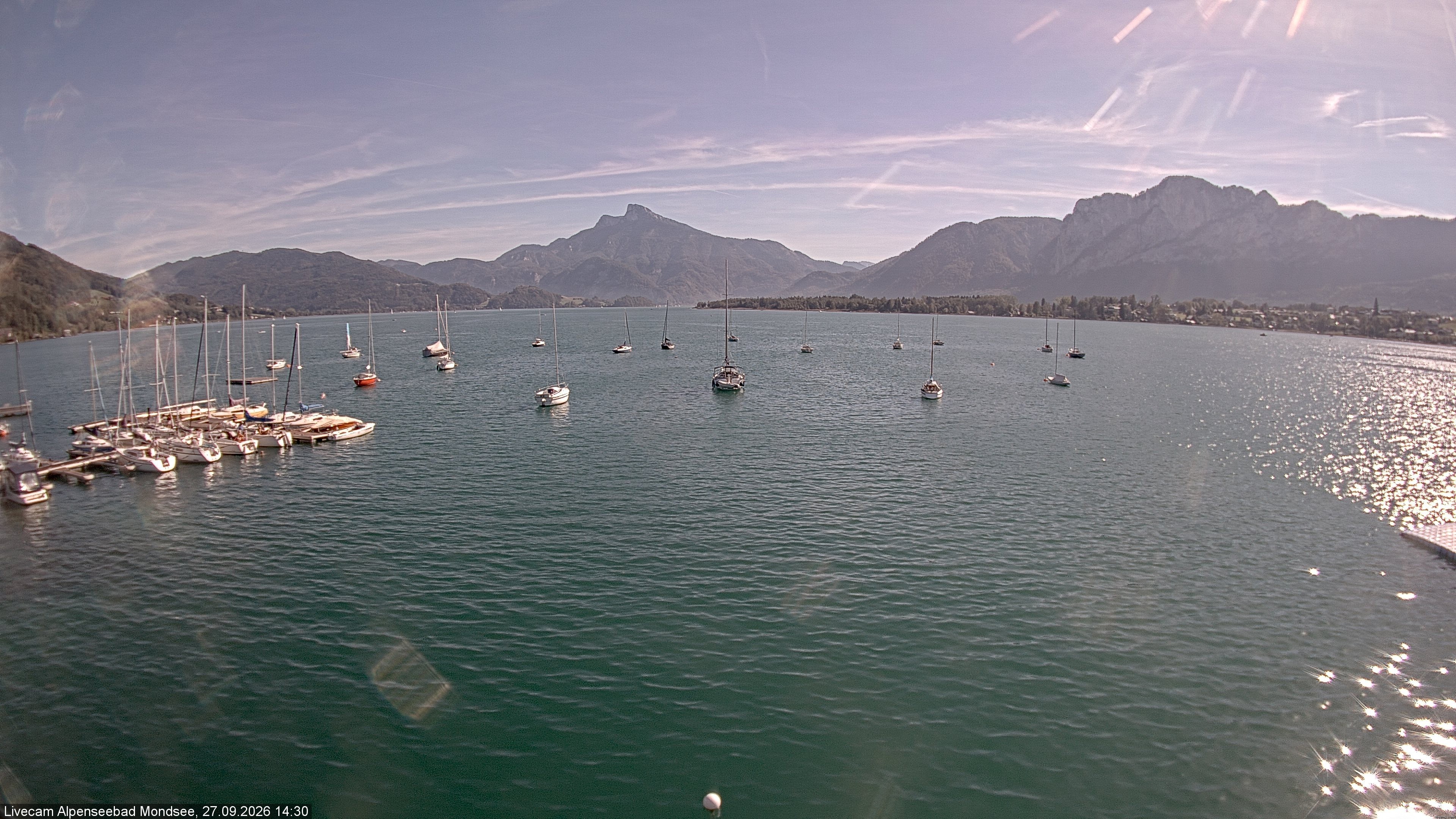 Archiv Foto Webcam Strandbad Alpenseebad am Mondsee