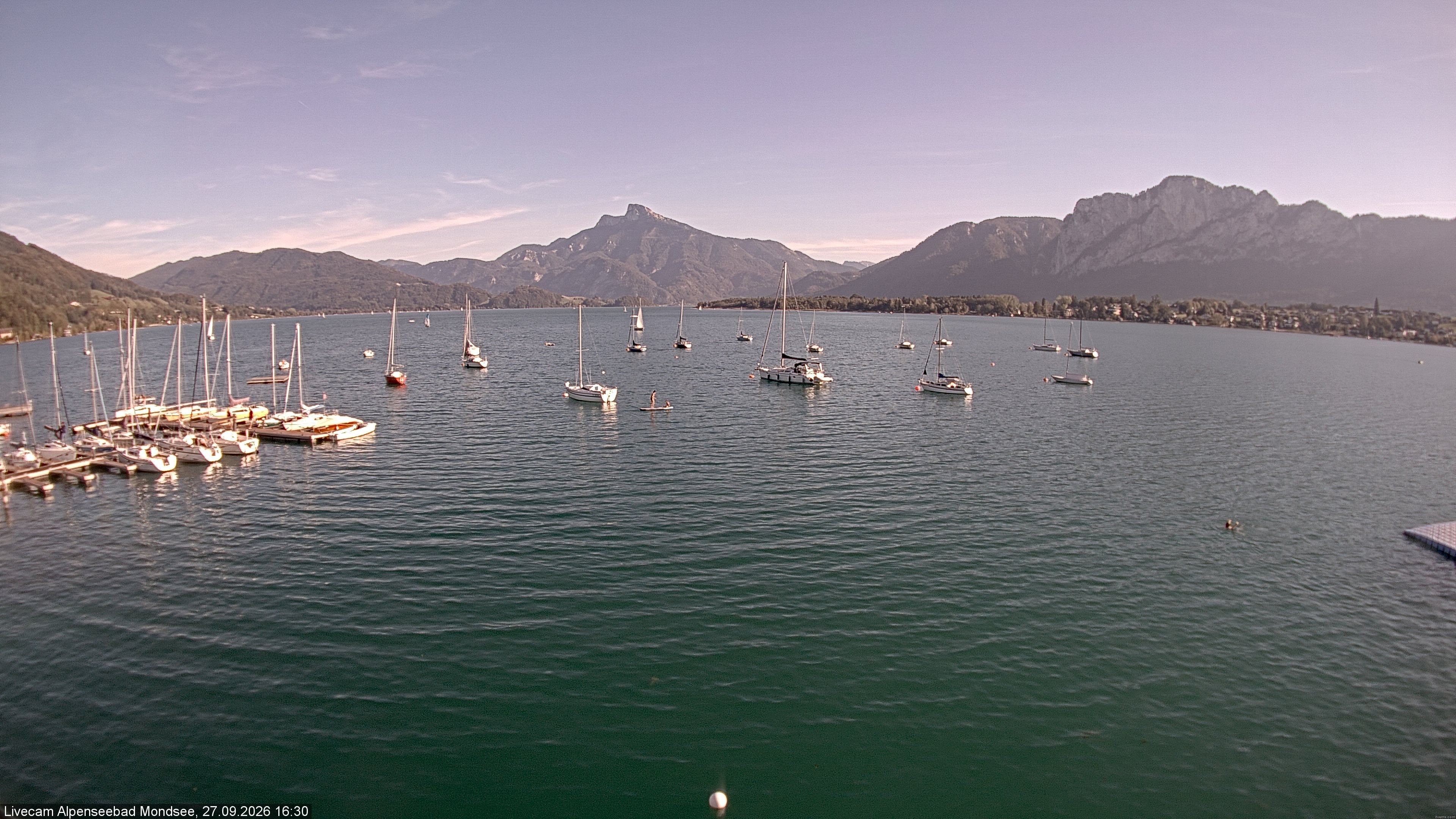 Archiv Foto Webcam Strandbad Alpenseebad am Mondsee
