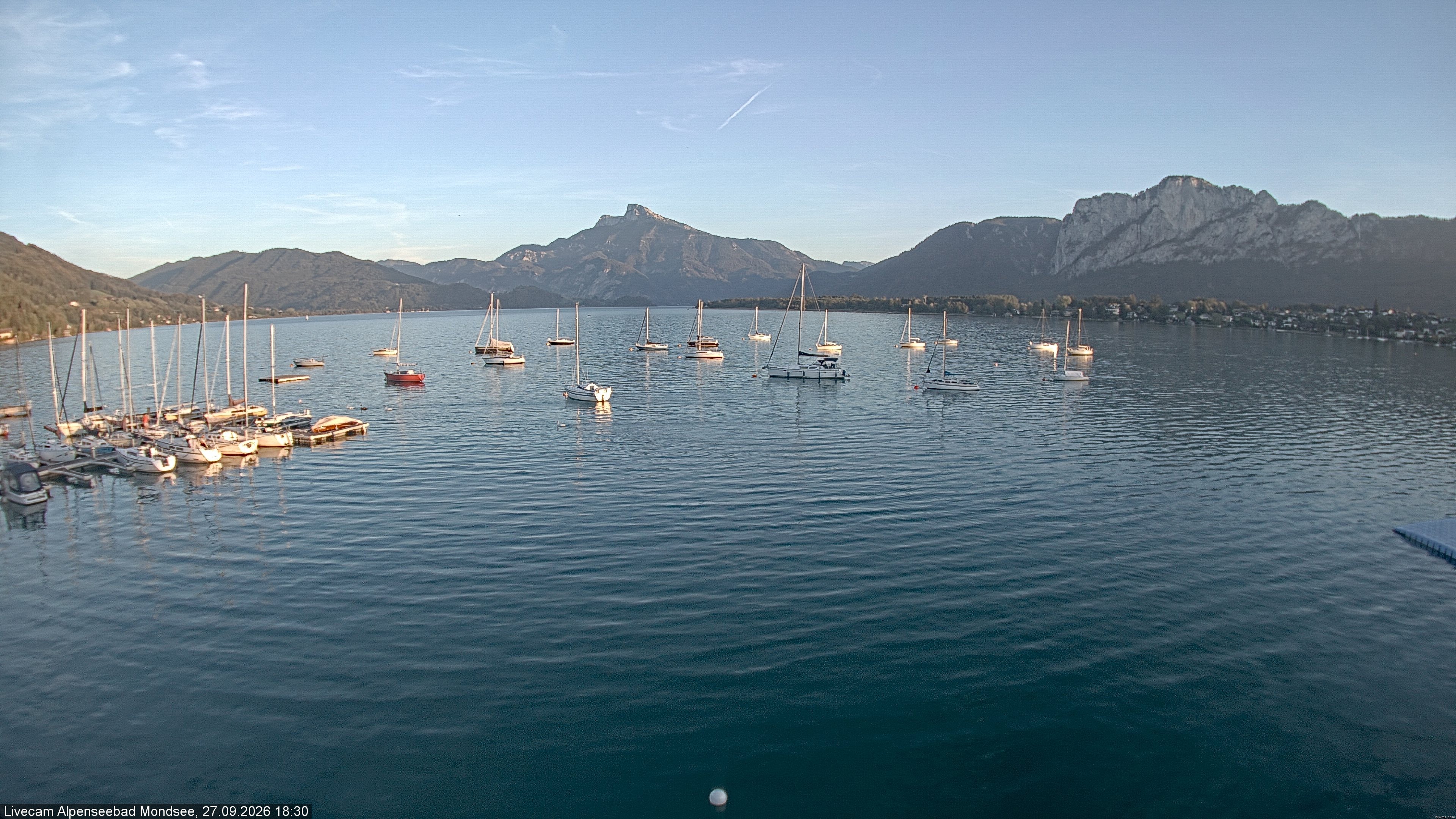 Archiv Foto Webcam Strandbad Alpenseebad am Mondsee