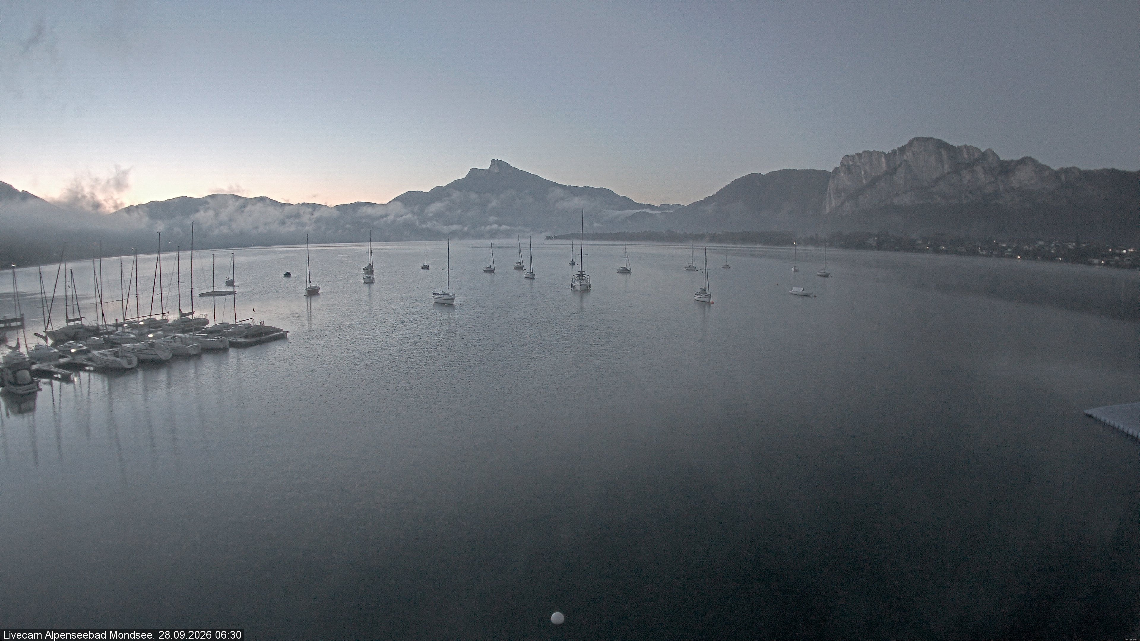 Archiv Foto Webcam Strandbad Alpenseebad am Mondsee