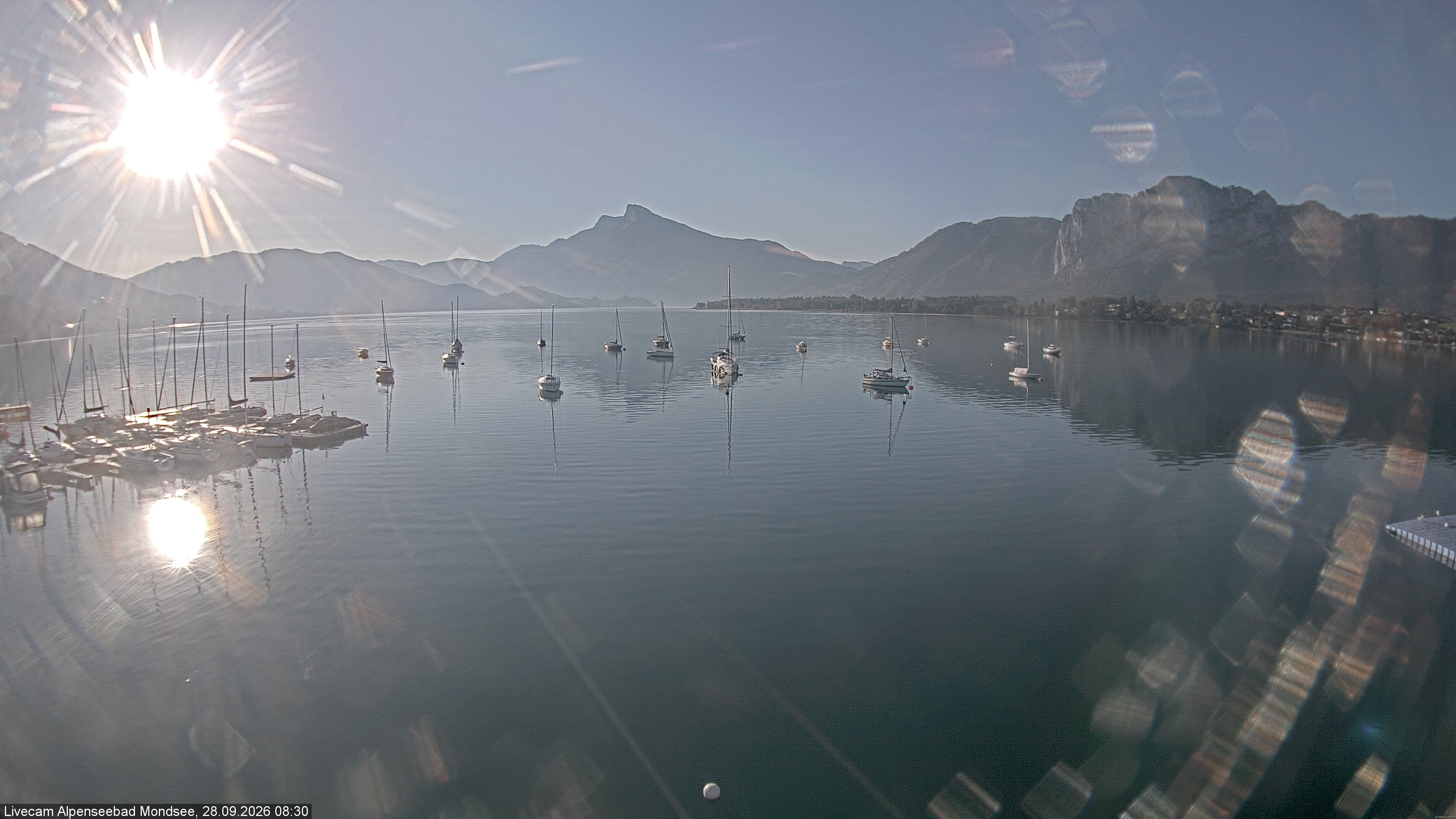 Archiv Foto Webcam Strandbad Alpenseebad am Mondsee