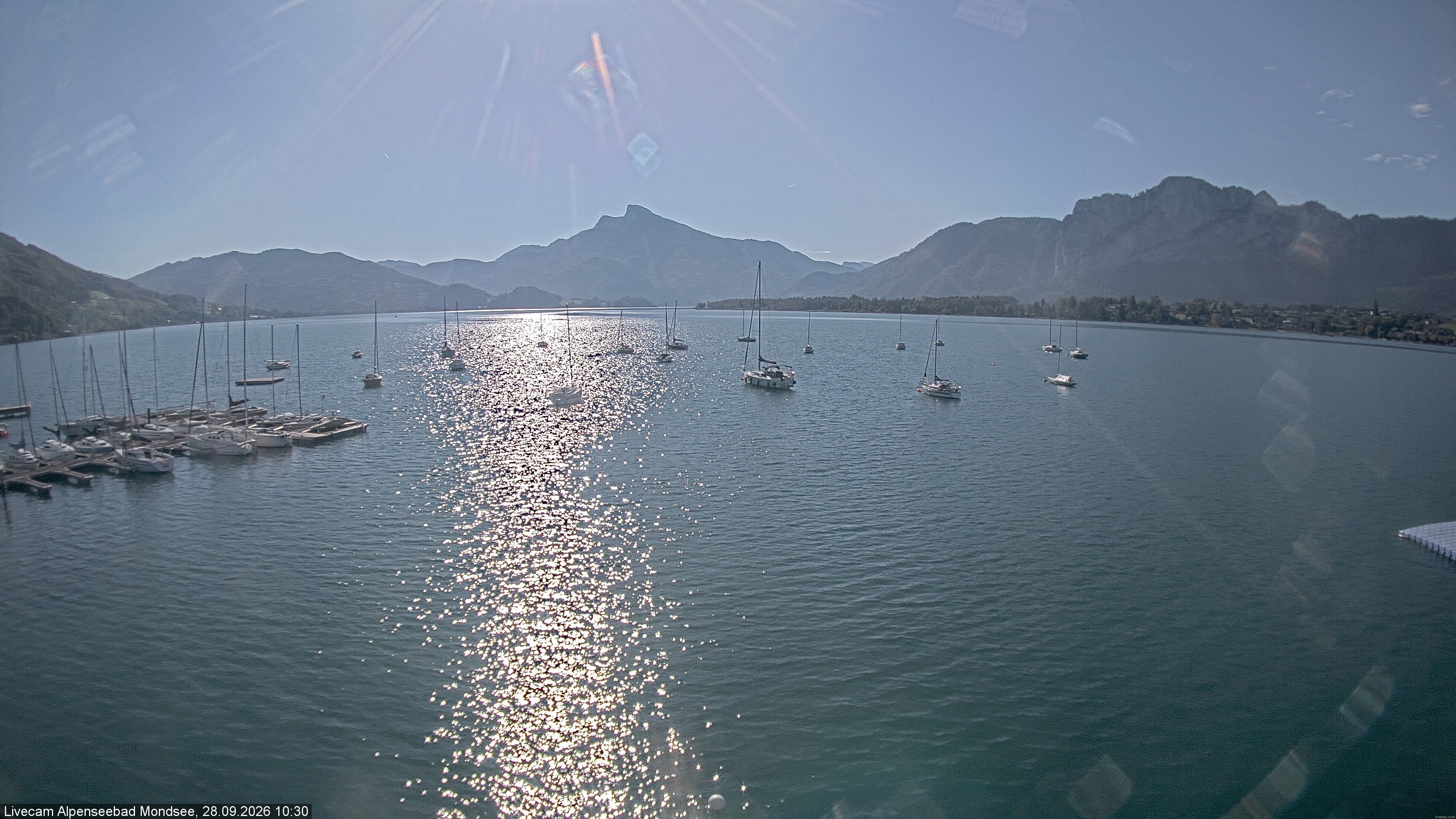 Archiv Foto Webcam Strandbad Alpenseebad am Mondsee