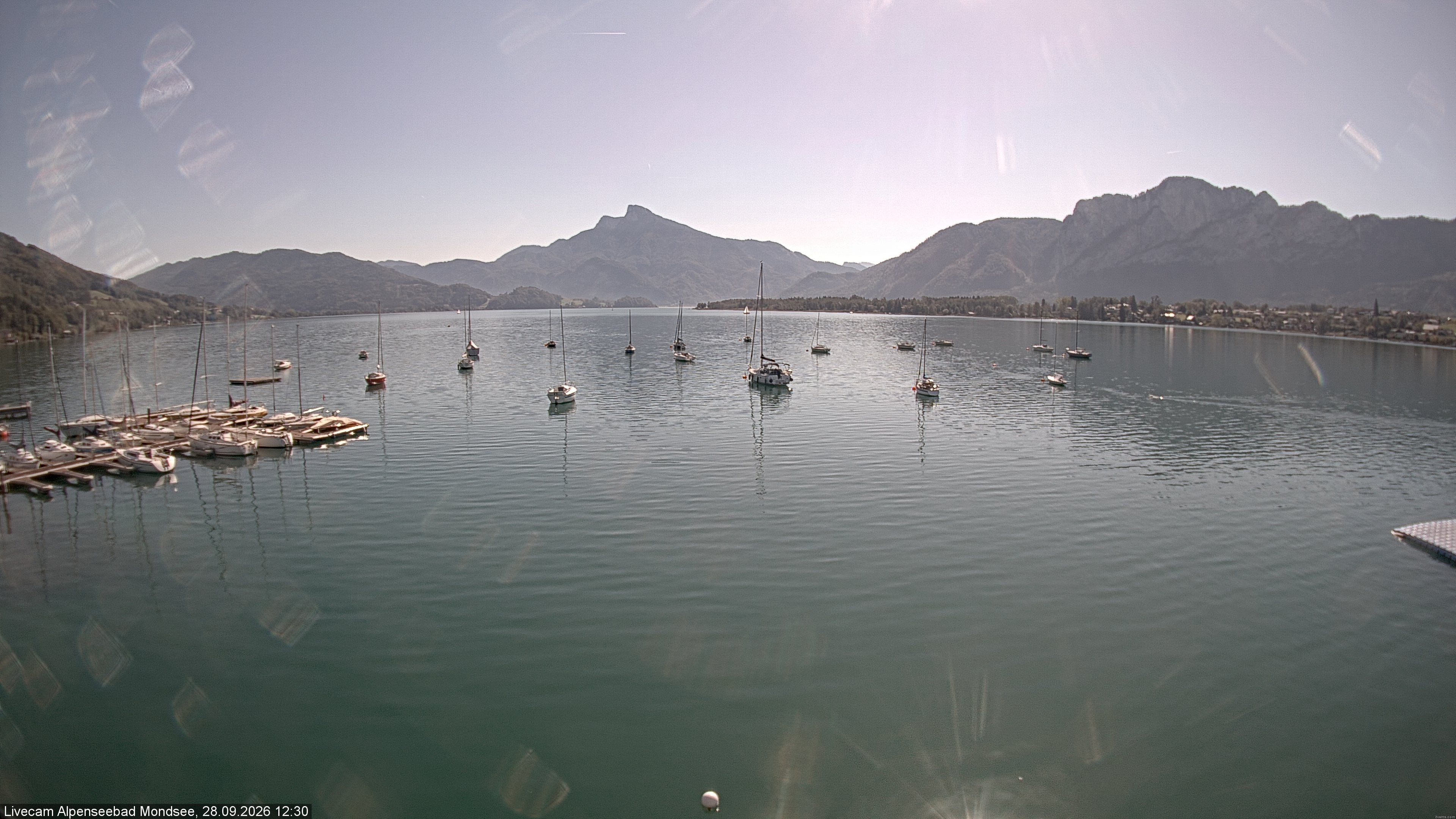 Archiv Foto Webcam Strandbad Alpenseebad am Mondsee