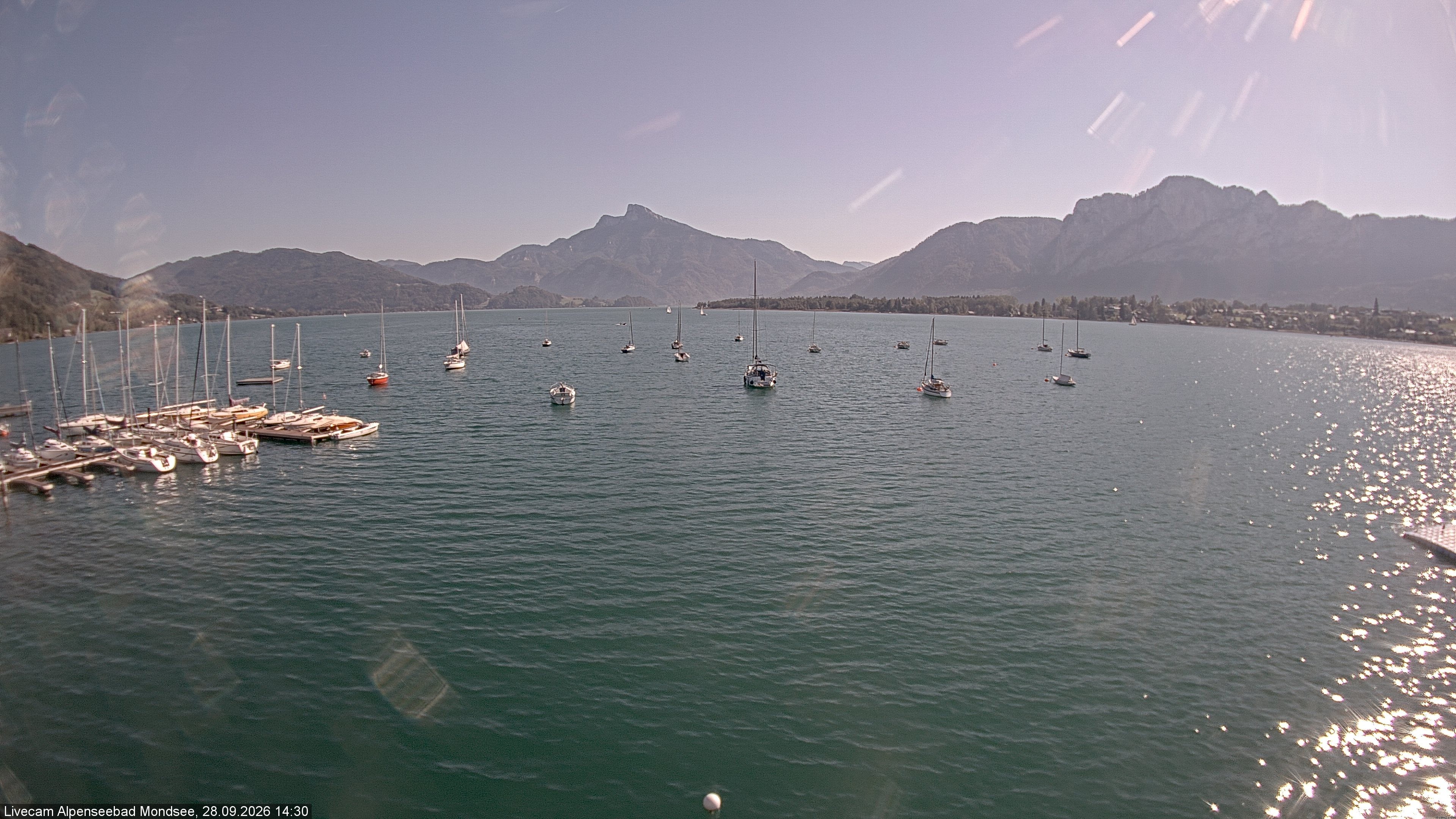 Archiv Foto Webcam Strandbad Alpenseebad am Mondsee