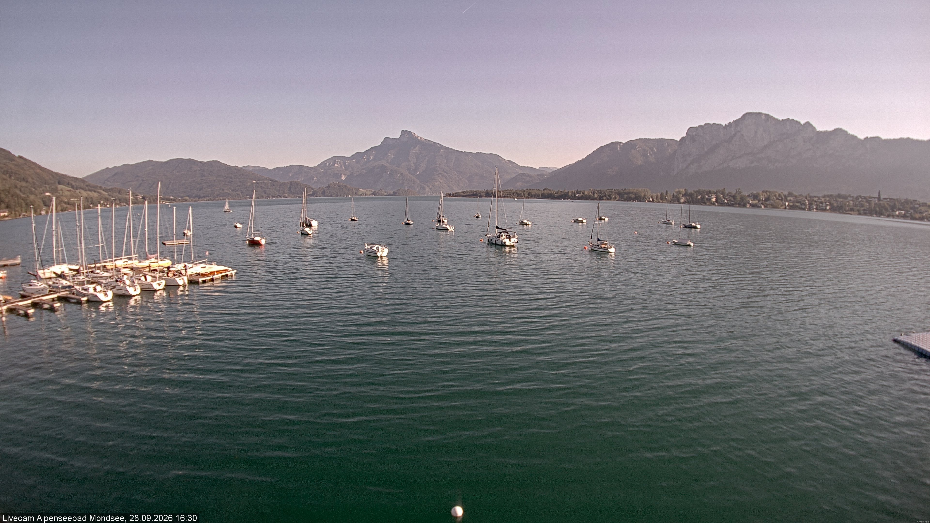 Archiv Foto Webcam Strandbad Alpenseebad am Mondsee