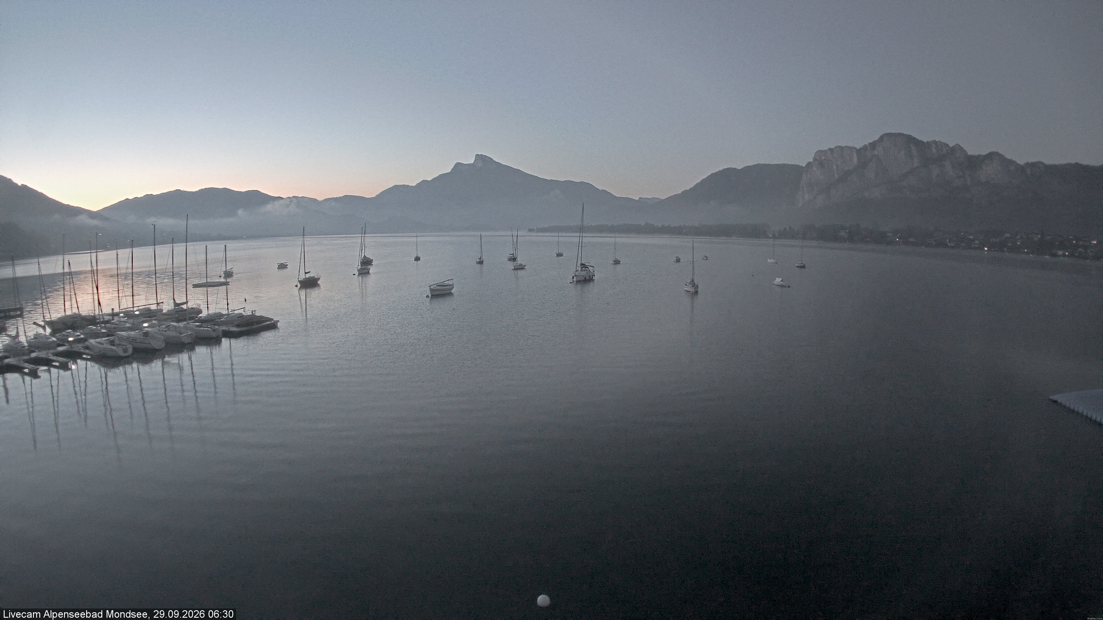 Archiv Foto Webcam Strandbad Alpenseebad am Mondsee