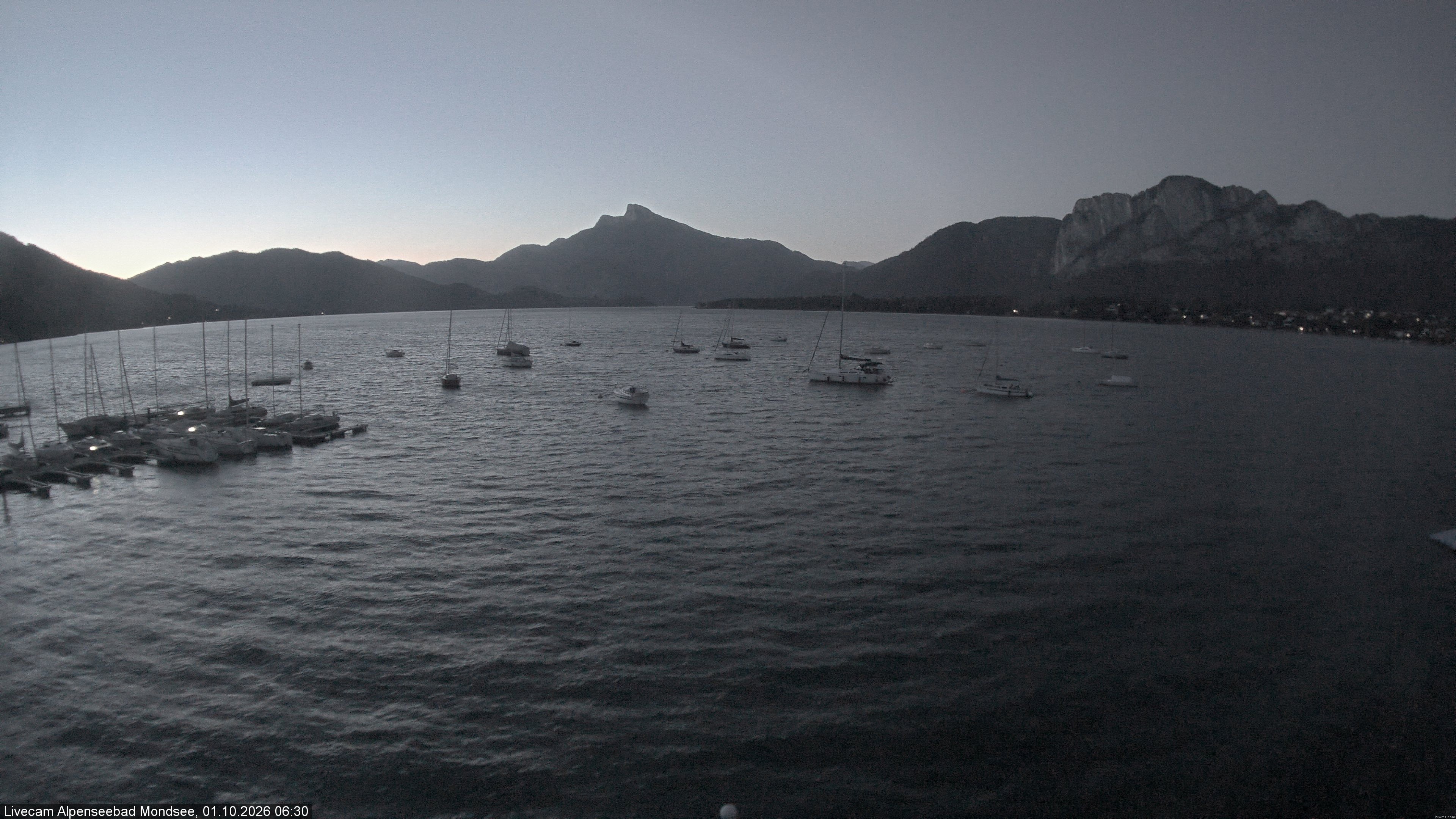 Archiv Foto Webcam Strandbad Alpenseebad am Mondsee