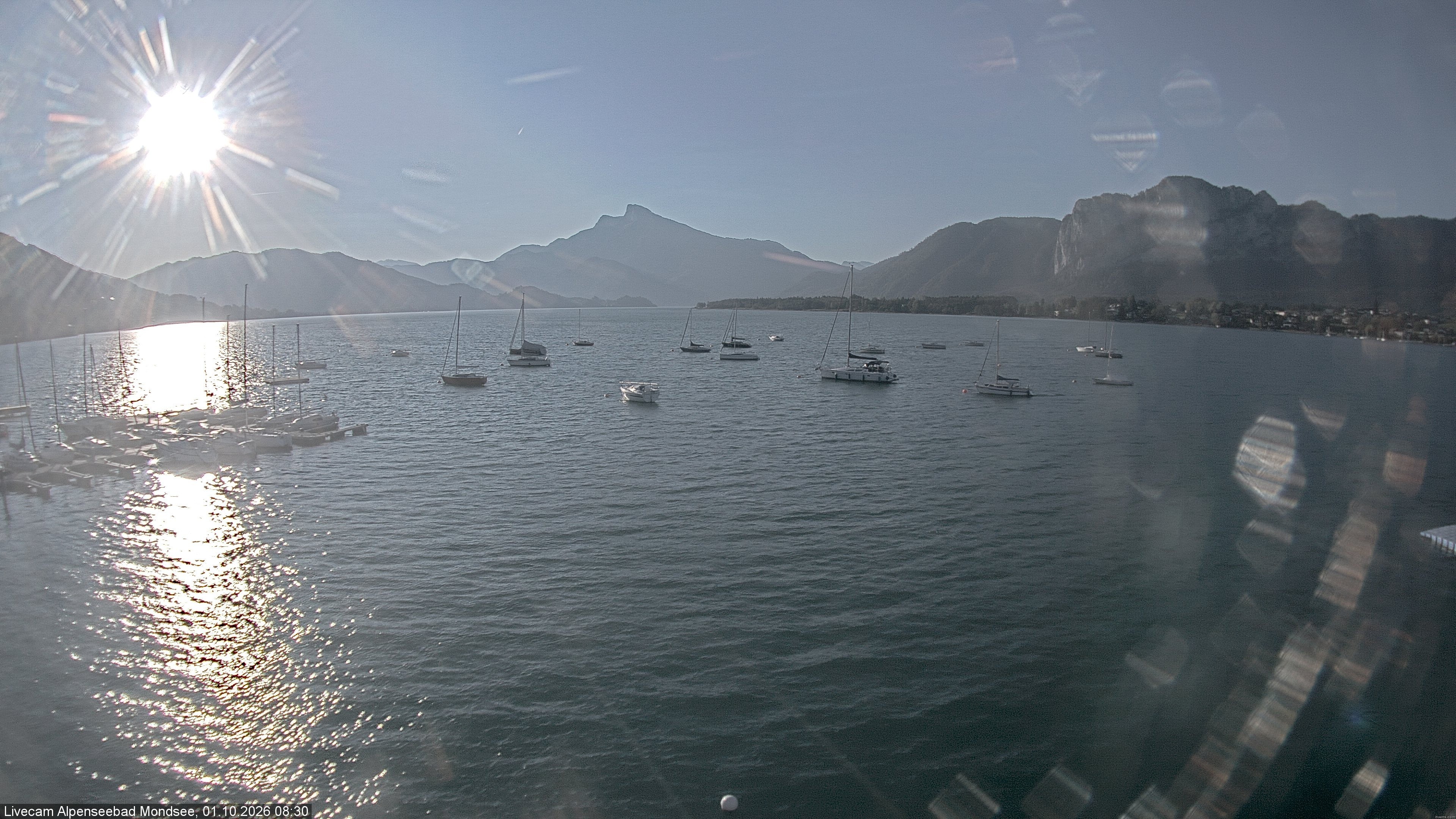 Archiv Foto Webcam Strandbad Alpenseebad am Mondsee
