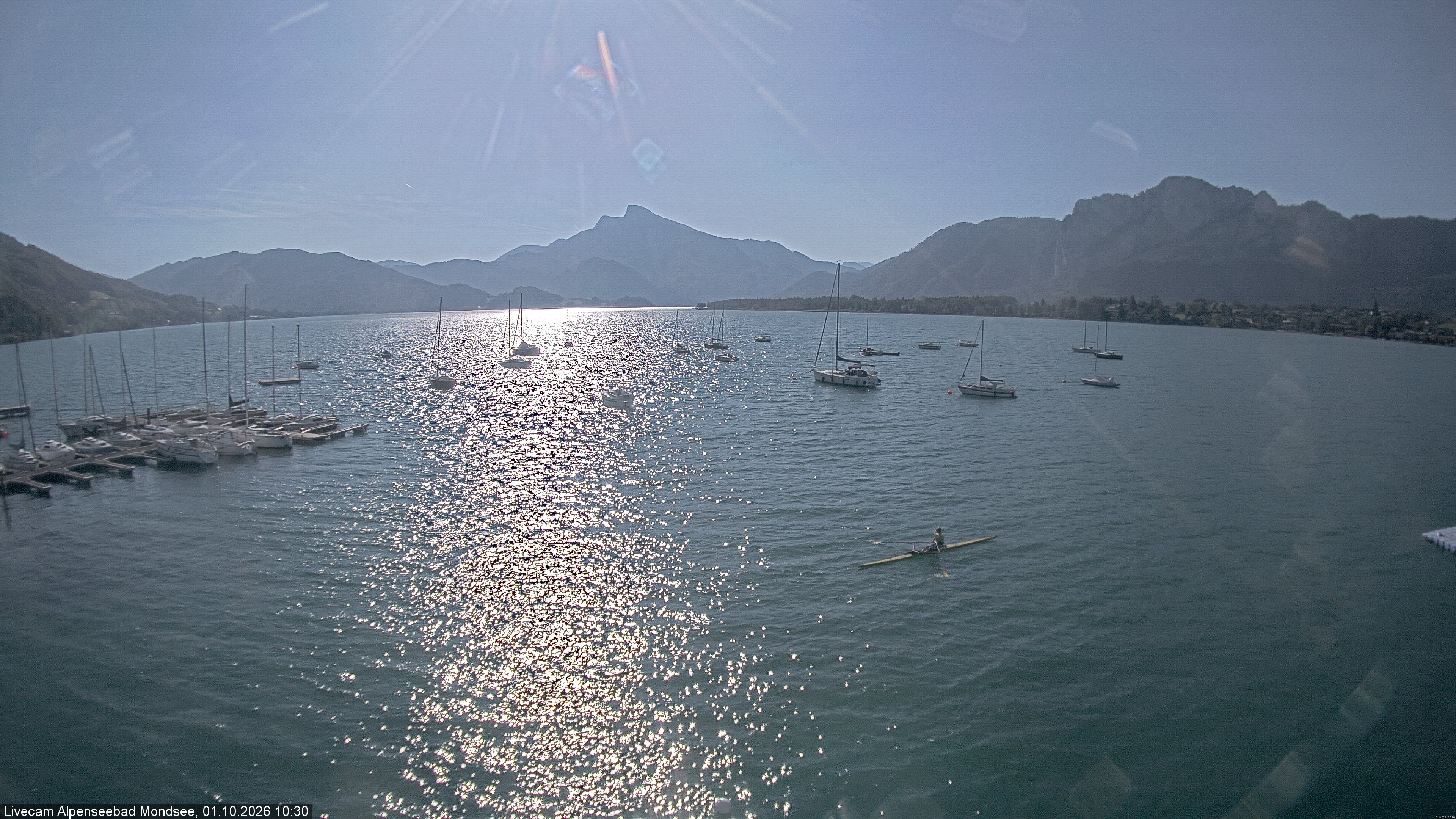 Archiv Foto Webcam Strandbad Alpenseebad am Mondsee