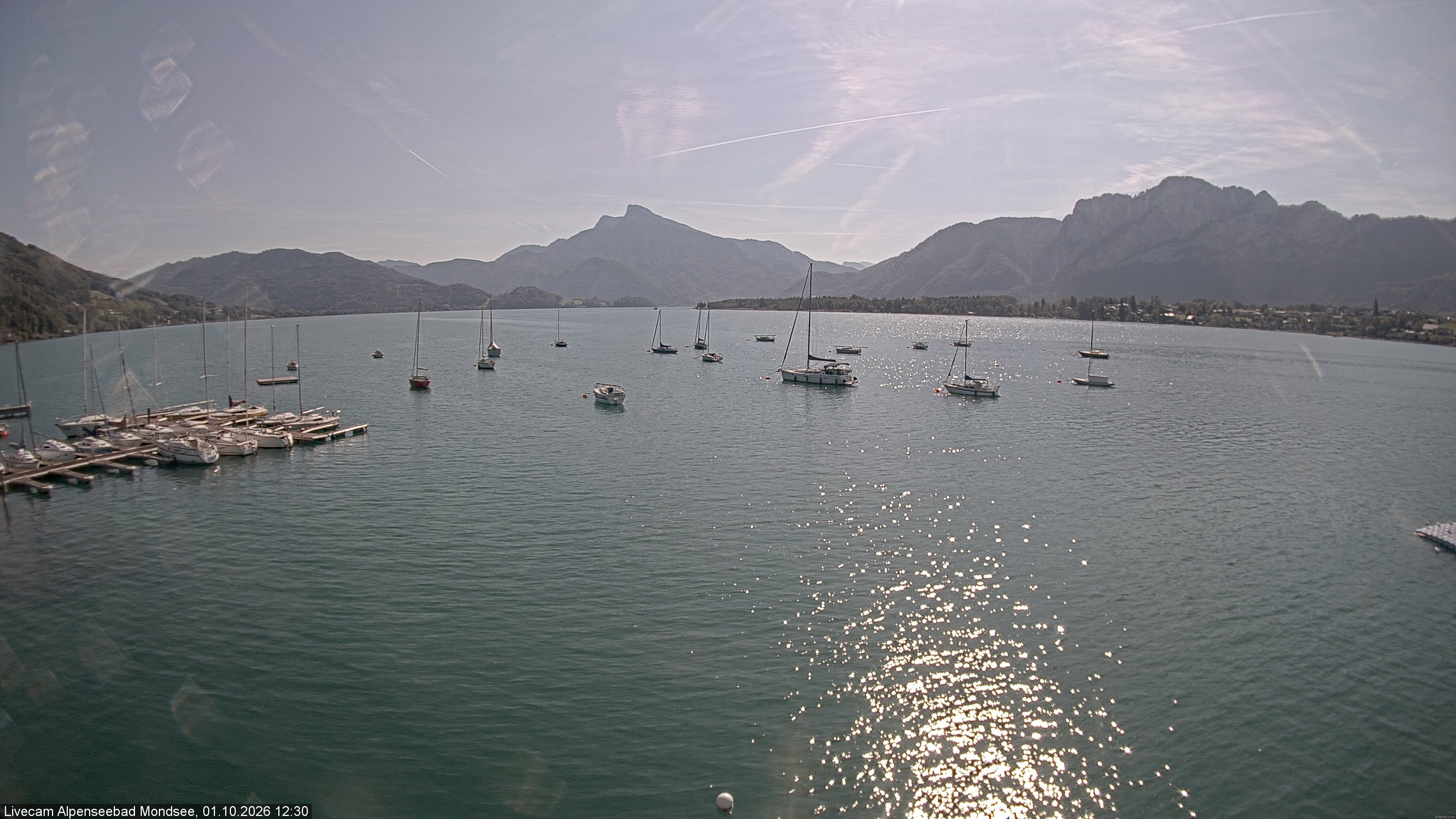 Archiv Foto Webcam Strandbad Alpenseebad am Mondsee
