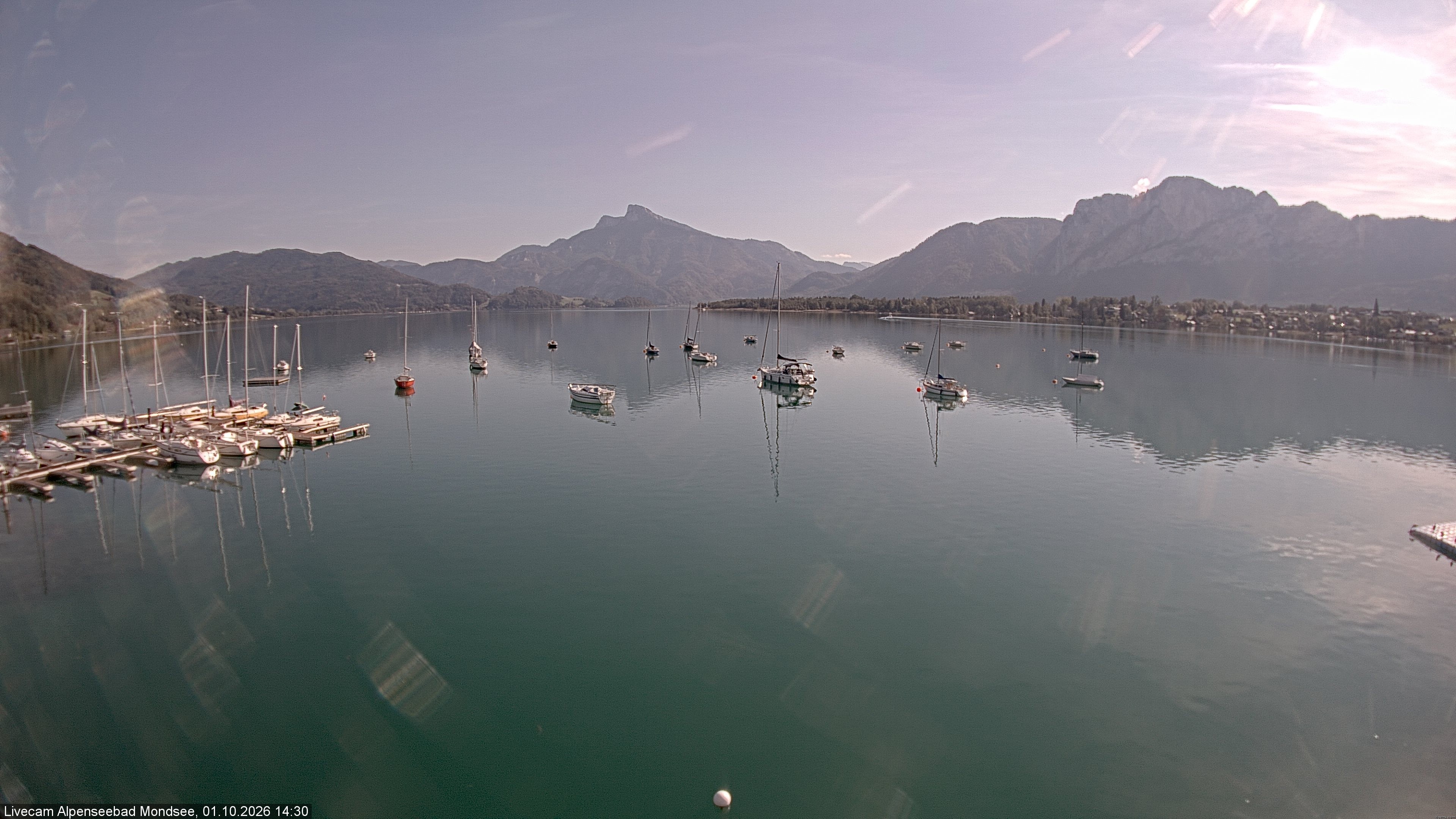 Archiv Foto Webcam Strandbad Alpenseebad am Mondsee