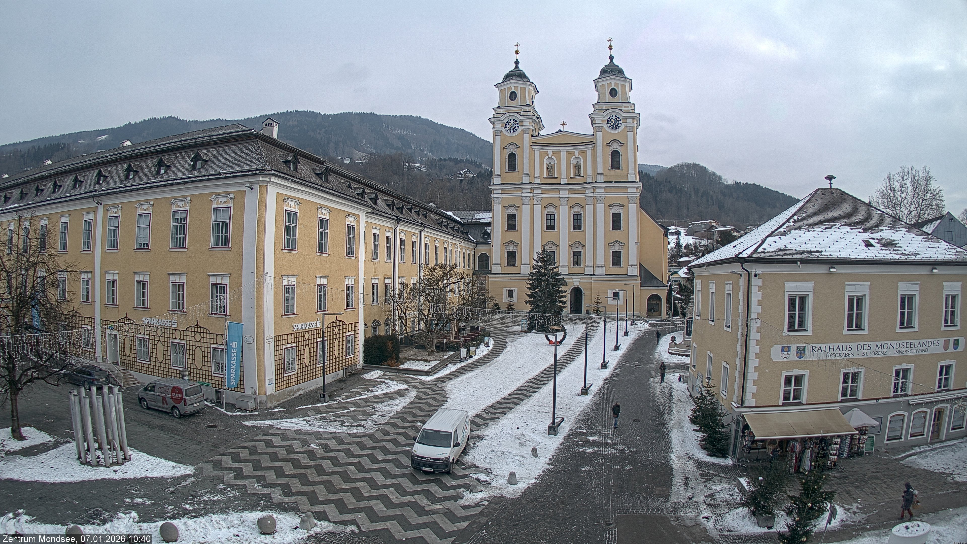 Archiv Foto Webcam Blick auf den Stadtplatz von Mondsee