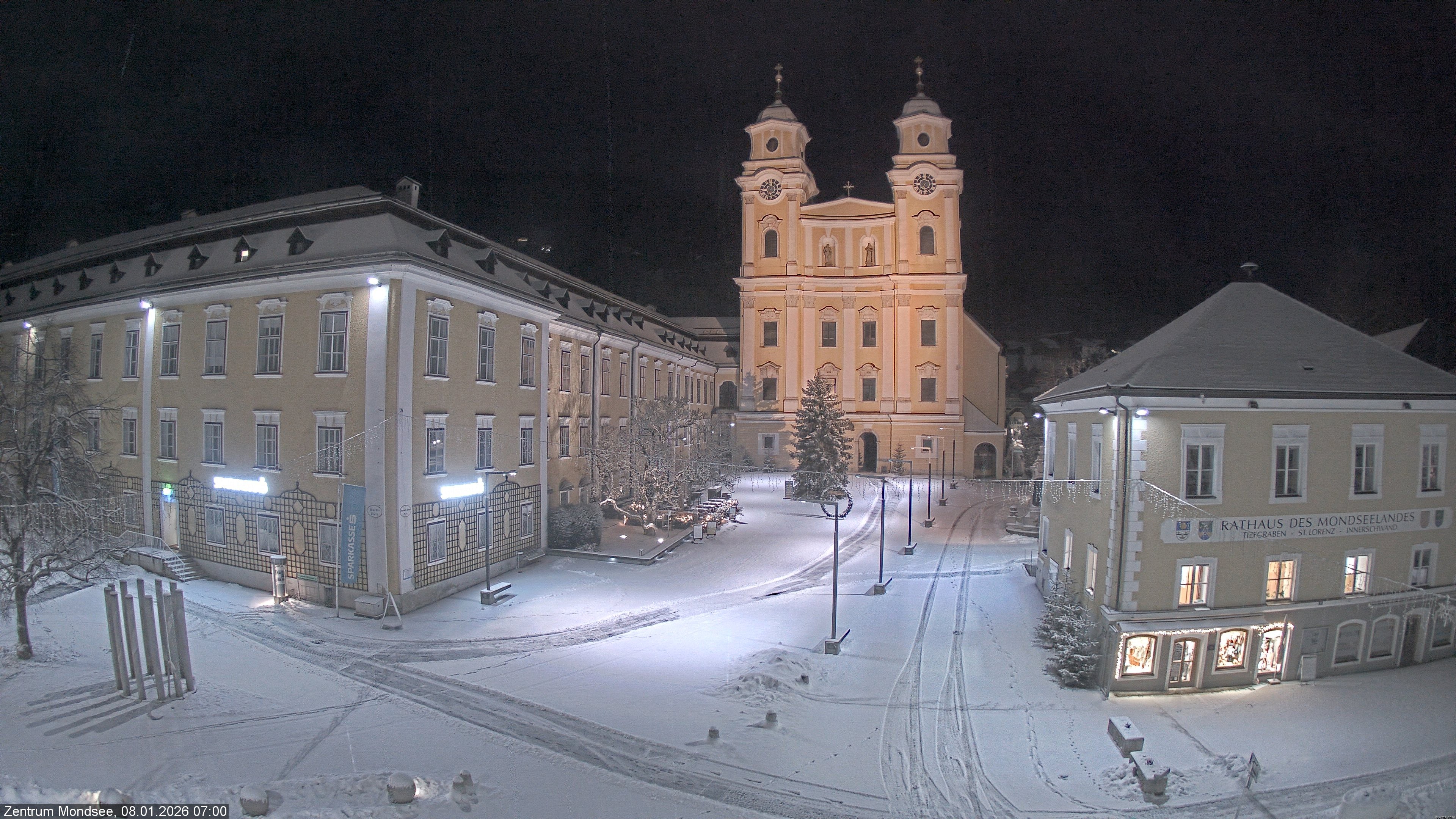 Archiv Foto Webcam Blick auf den Stadtplatz von Mondsee