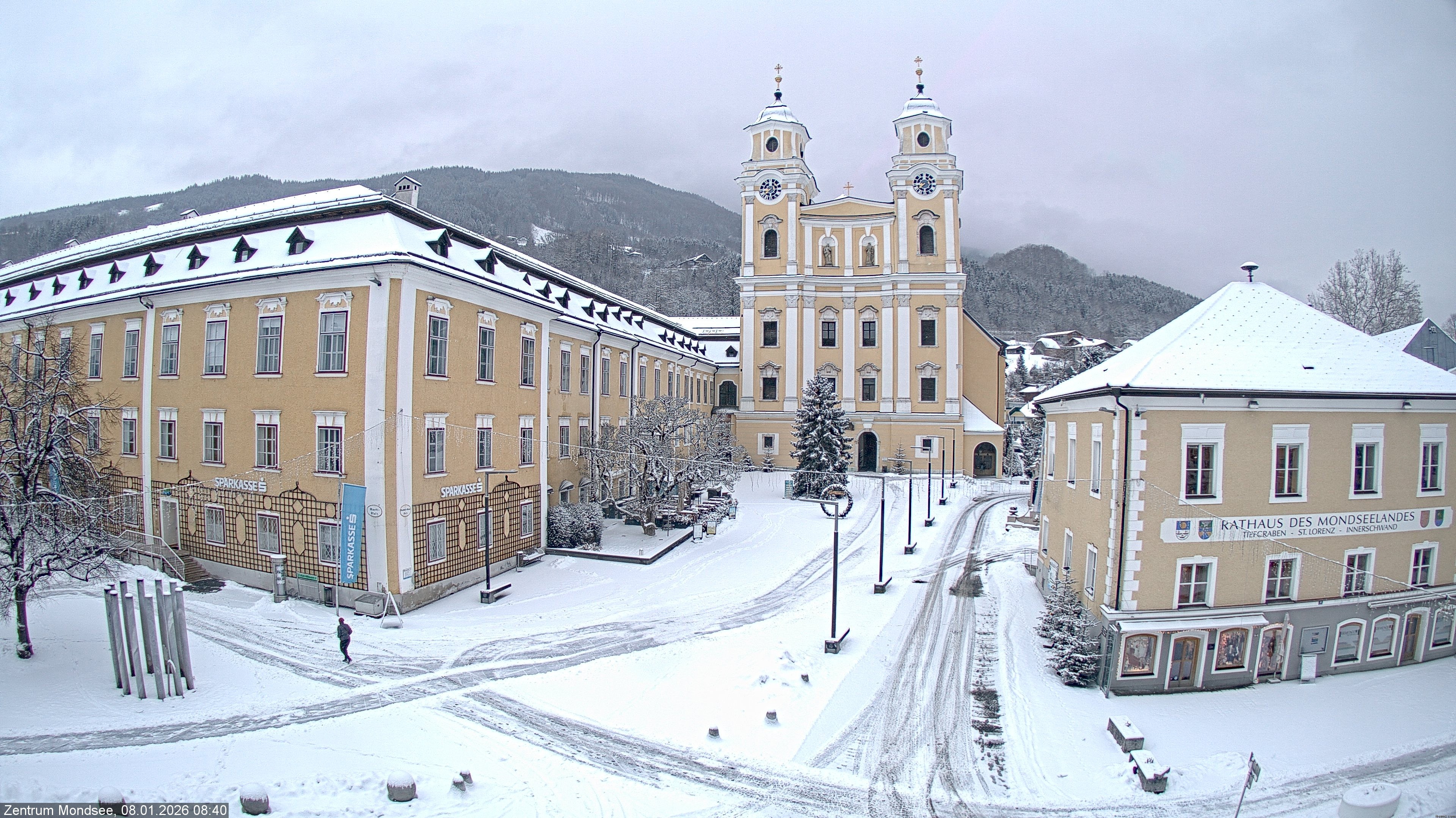 Archiv Foto Webcam Blick auf den Stadtplatz von Mondsee