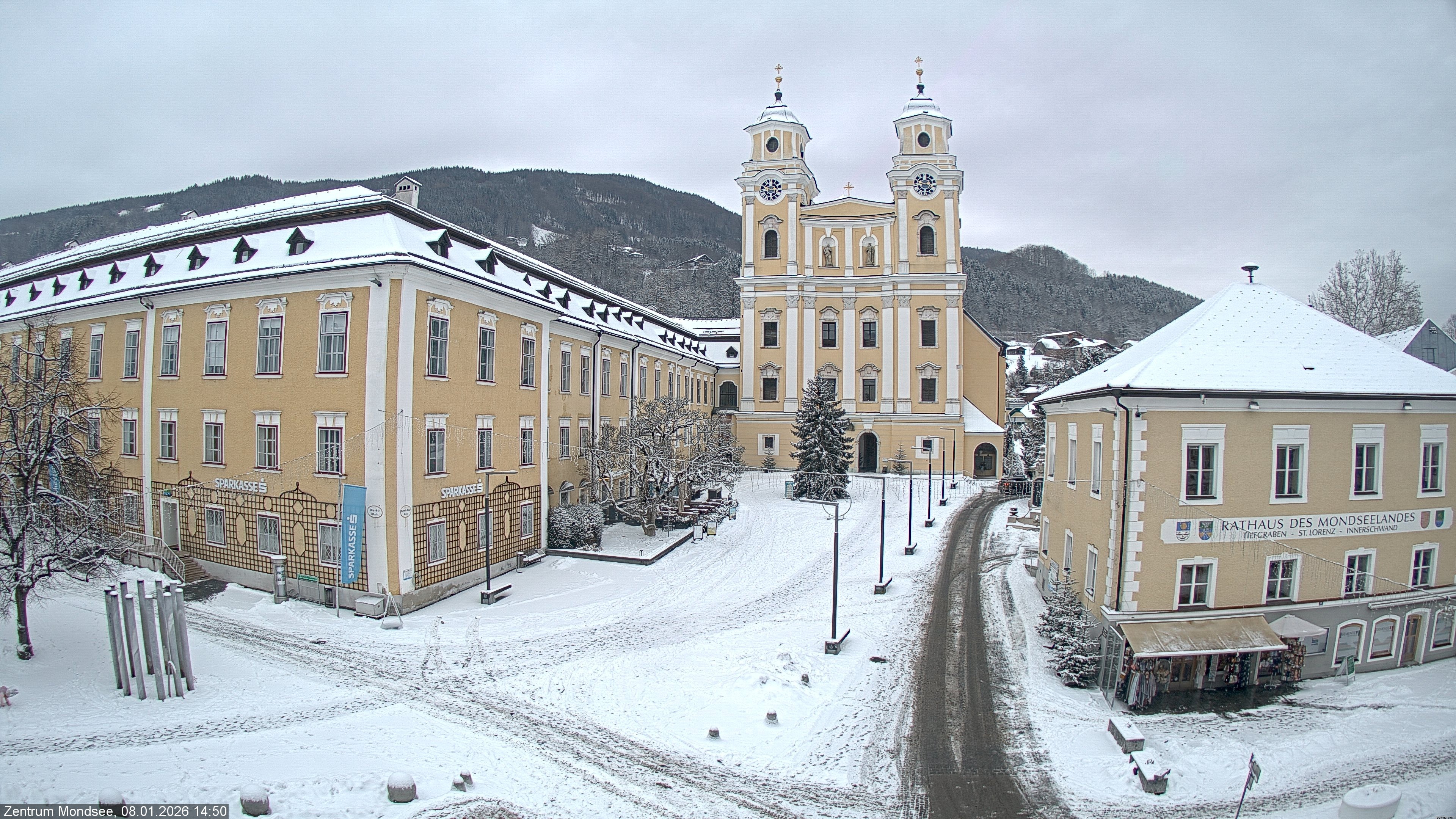 Archiv Foto Webcam Blick auf den Stadtplatz von Mondsee