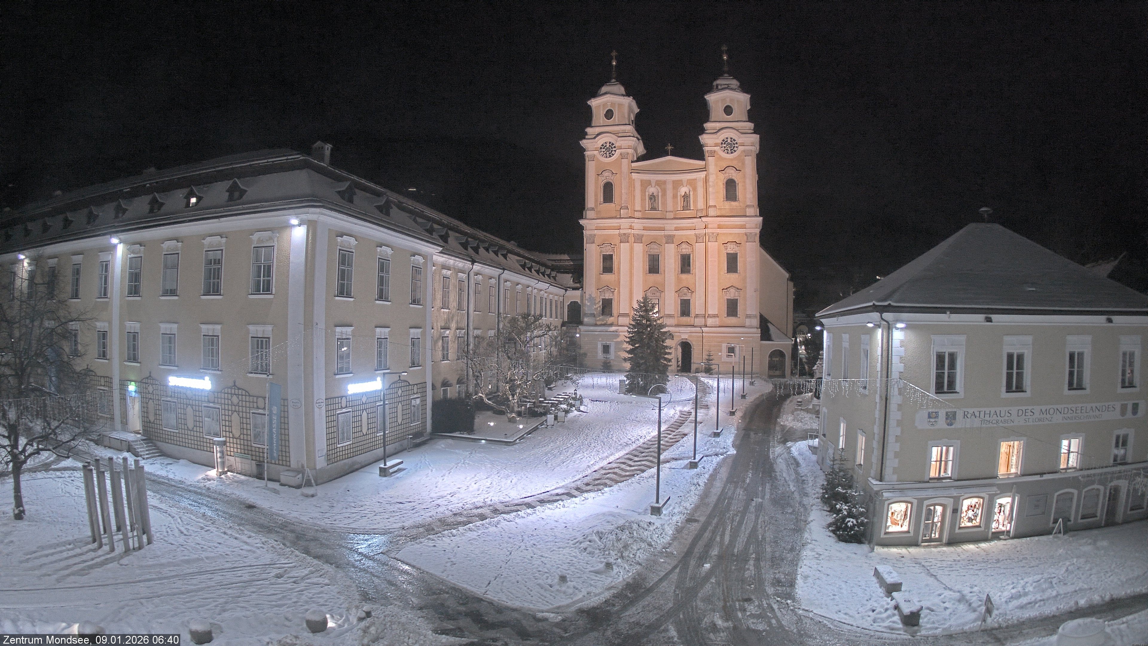 Archiv Foto Webcam Blick auf den Stadtplatz von Mondsee