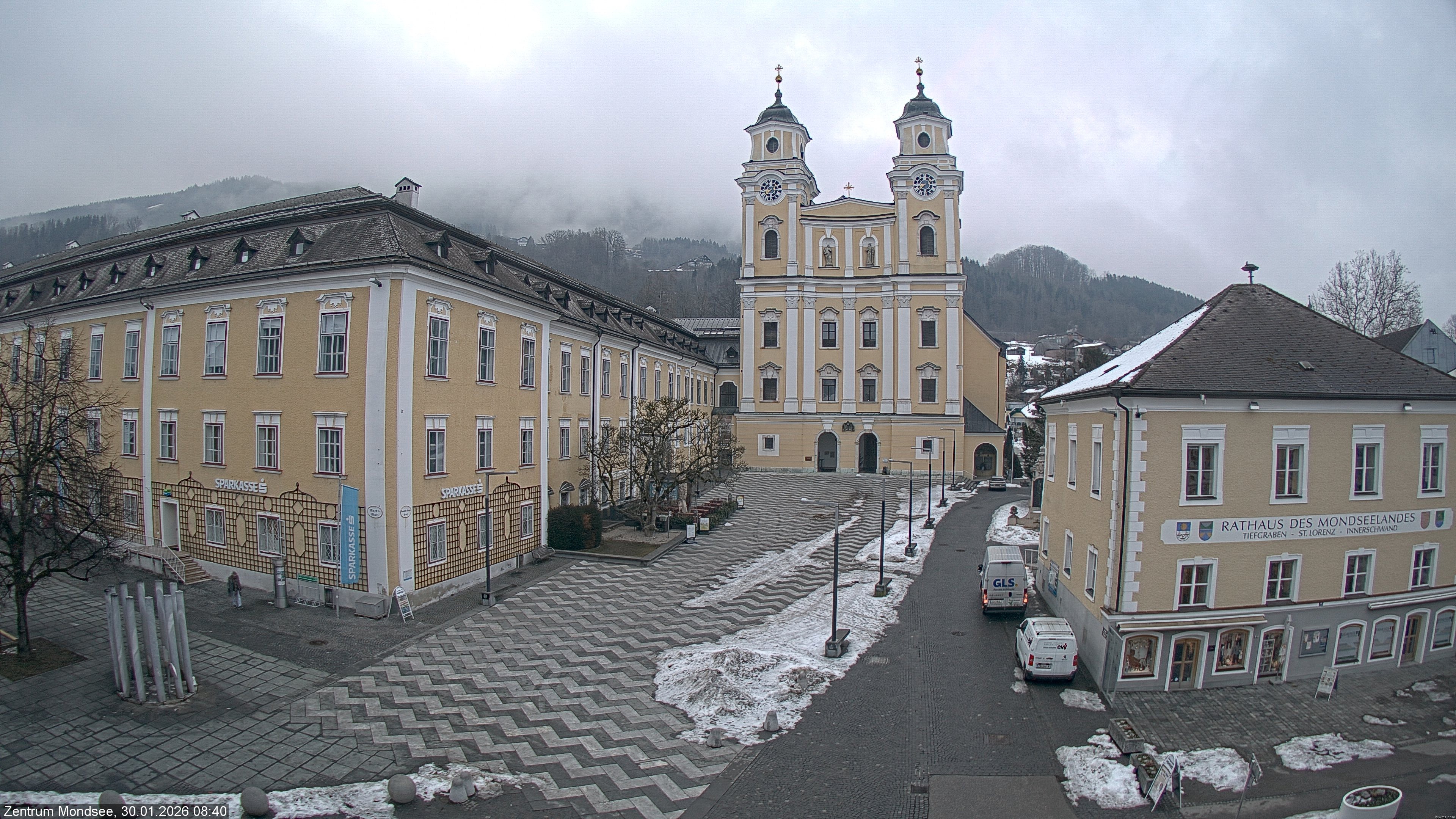 Archiv Foto Webcam Blick auf den Stadtplatz von Mondsee