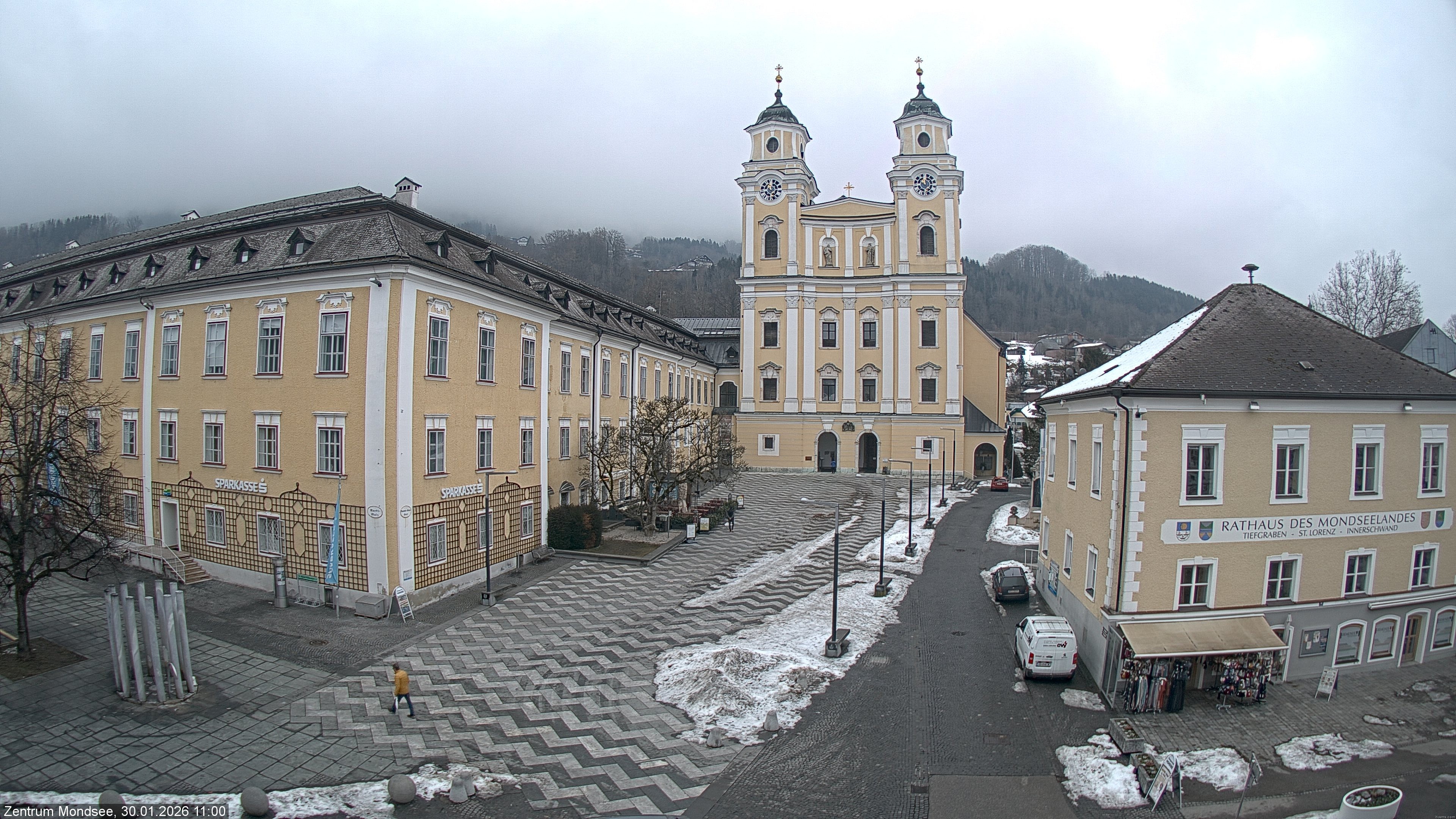 Archiv Foto Webcam Blick auf den Stadtplatz von Mondsee