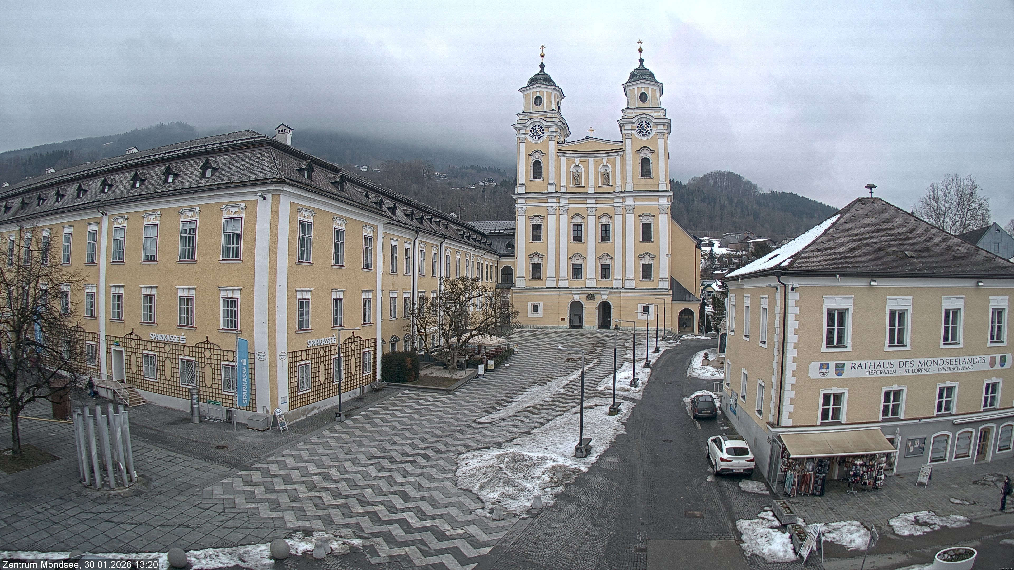 Archiv Foto Webcam Blick auf den Stadtplatz von Mondsee