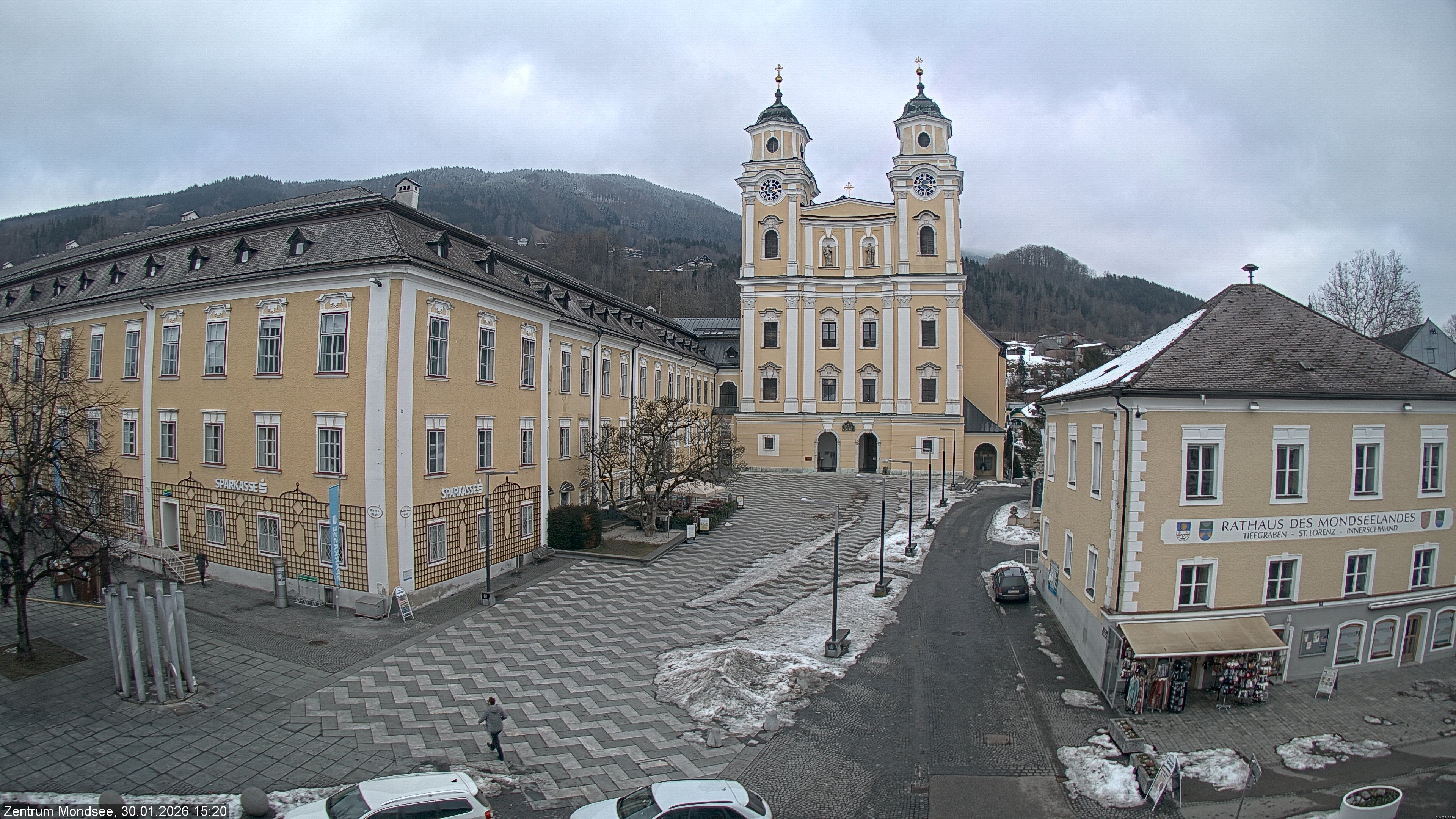 Archiv Foto Webcam Blick auf den Stadtplatz von Mondsee
