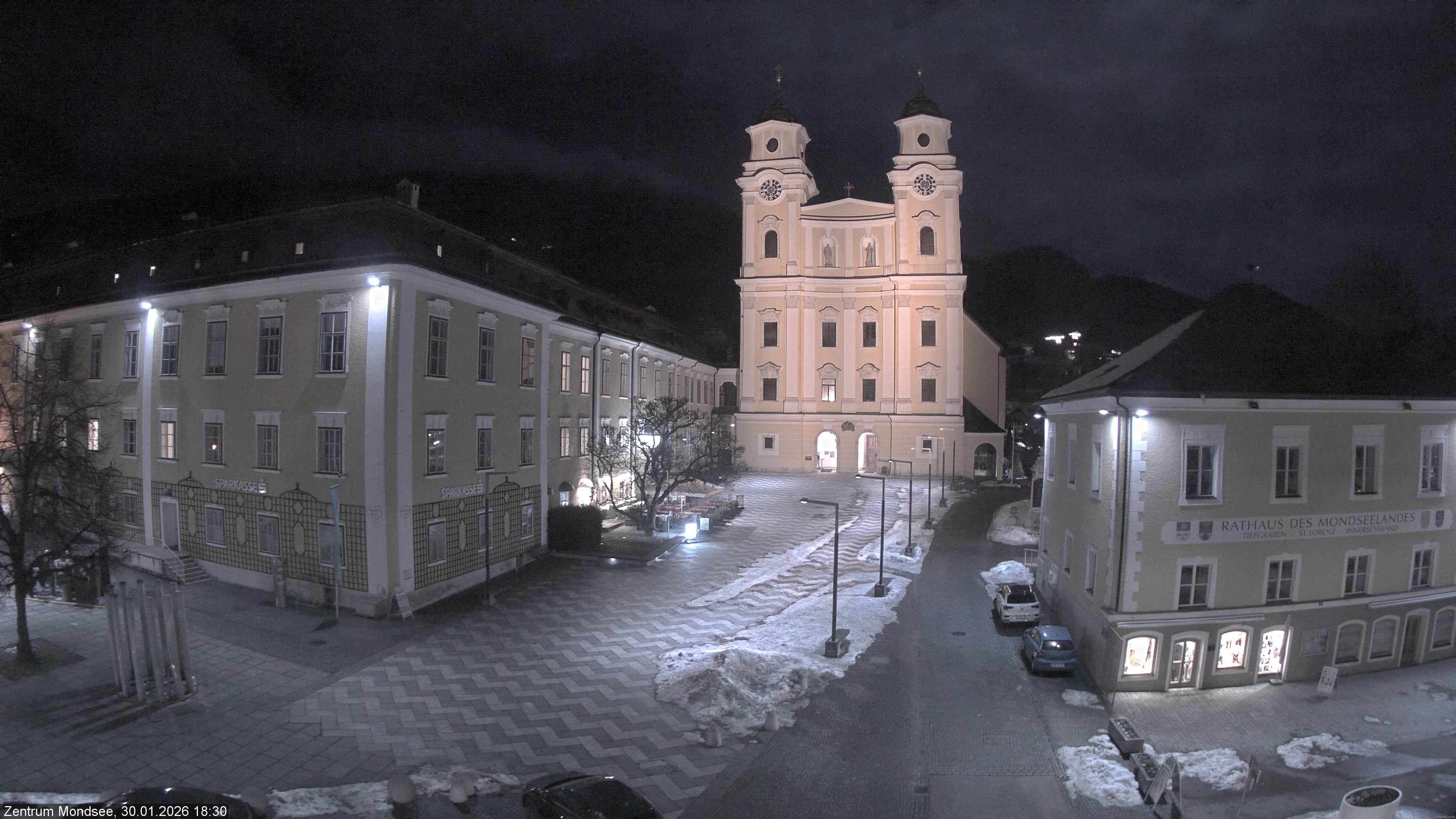 Archiv Foto Webcam Blick auf den Stadtplatz von Mondsee