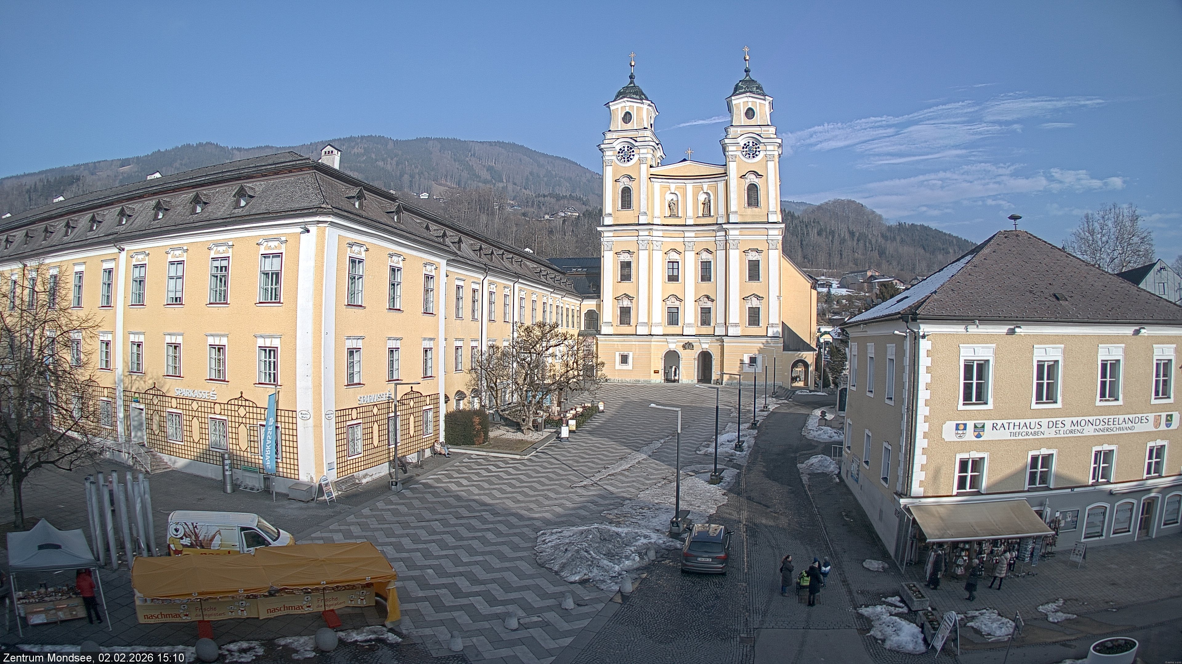 Archiv Foto Webcam Blick auf den Stadtplatz von Mondsee