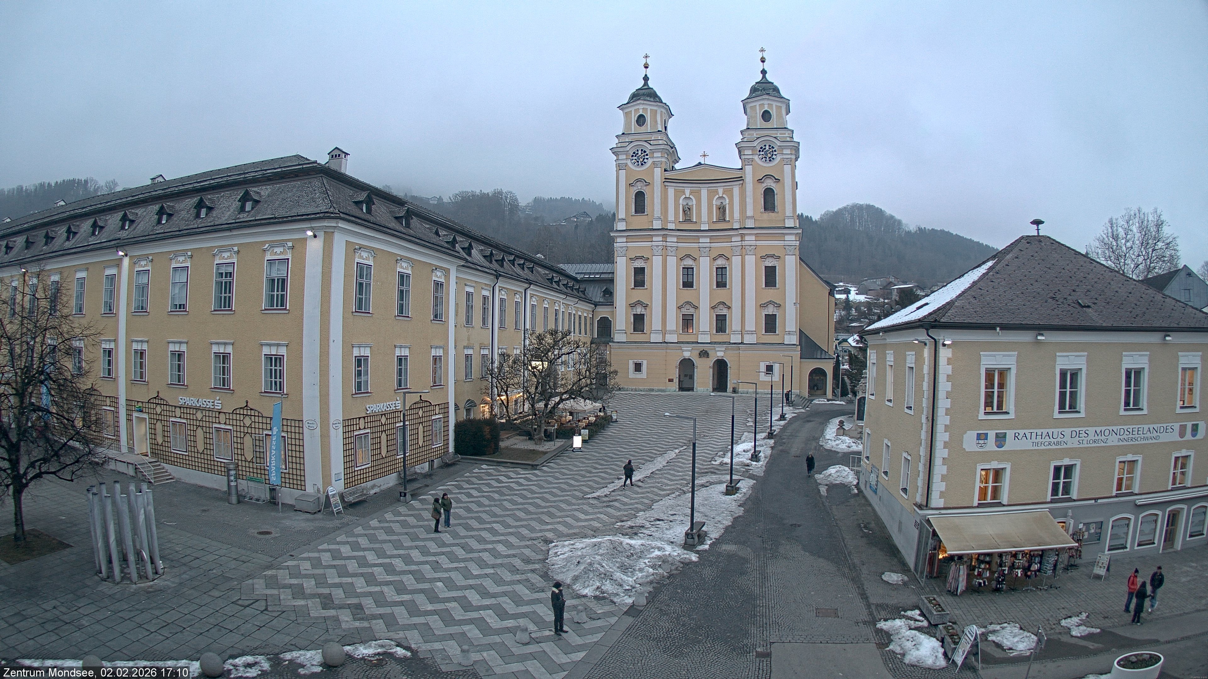 Archiv Foto Webcam Blick auf den Stadtplatz von Mondsee