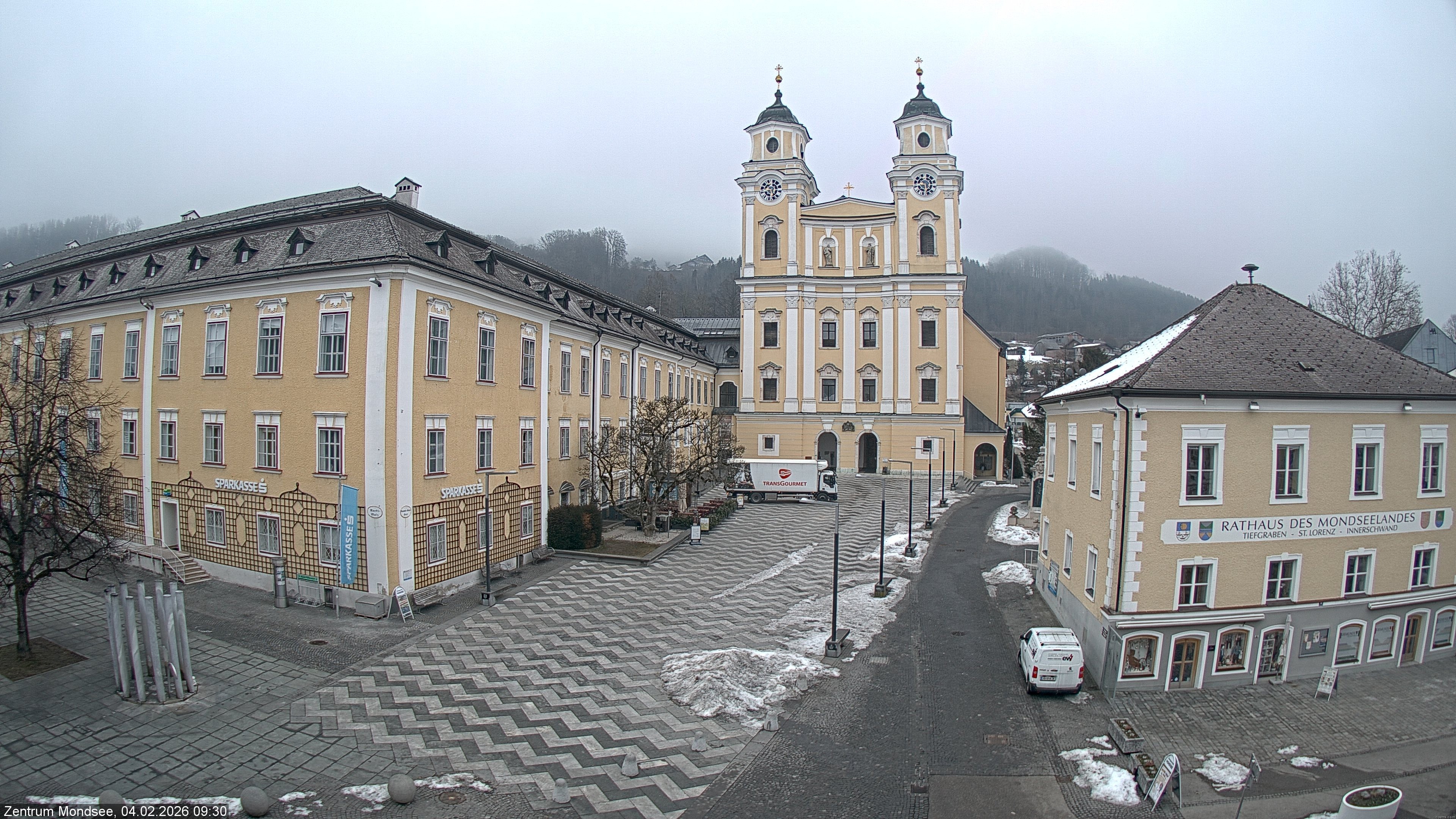 Archiv Foto Webcam Blick auf den Stadtplatz von Mondsee