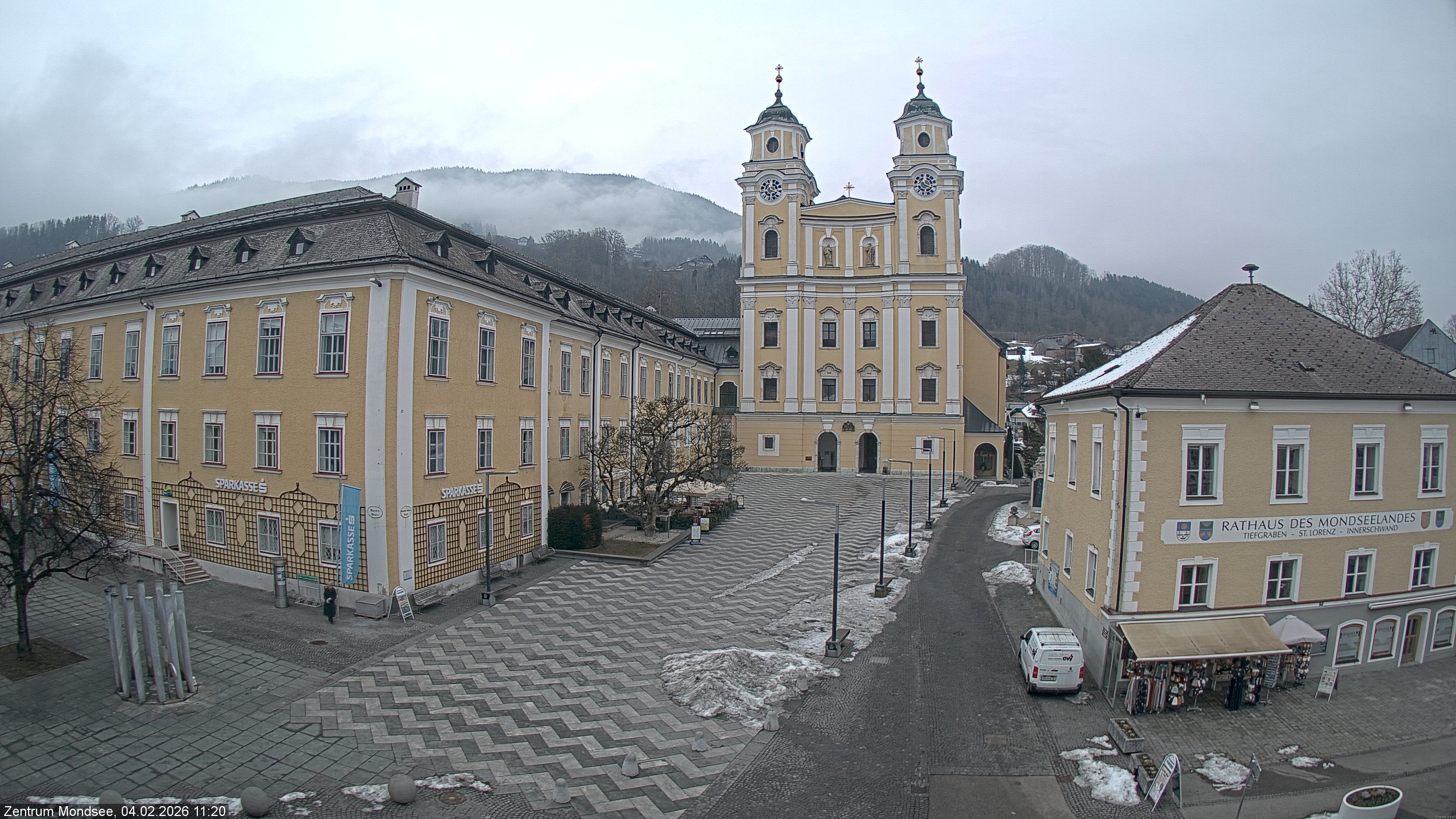 Archiv Foto Webcam Blick auf den Stadtplatz von Mondsee