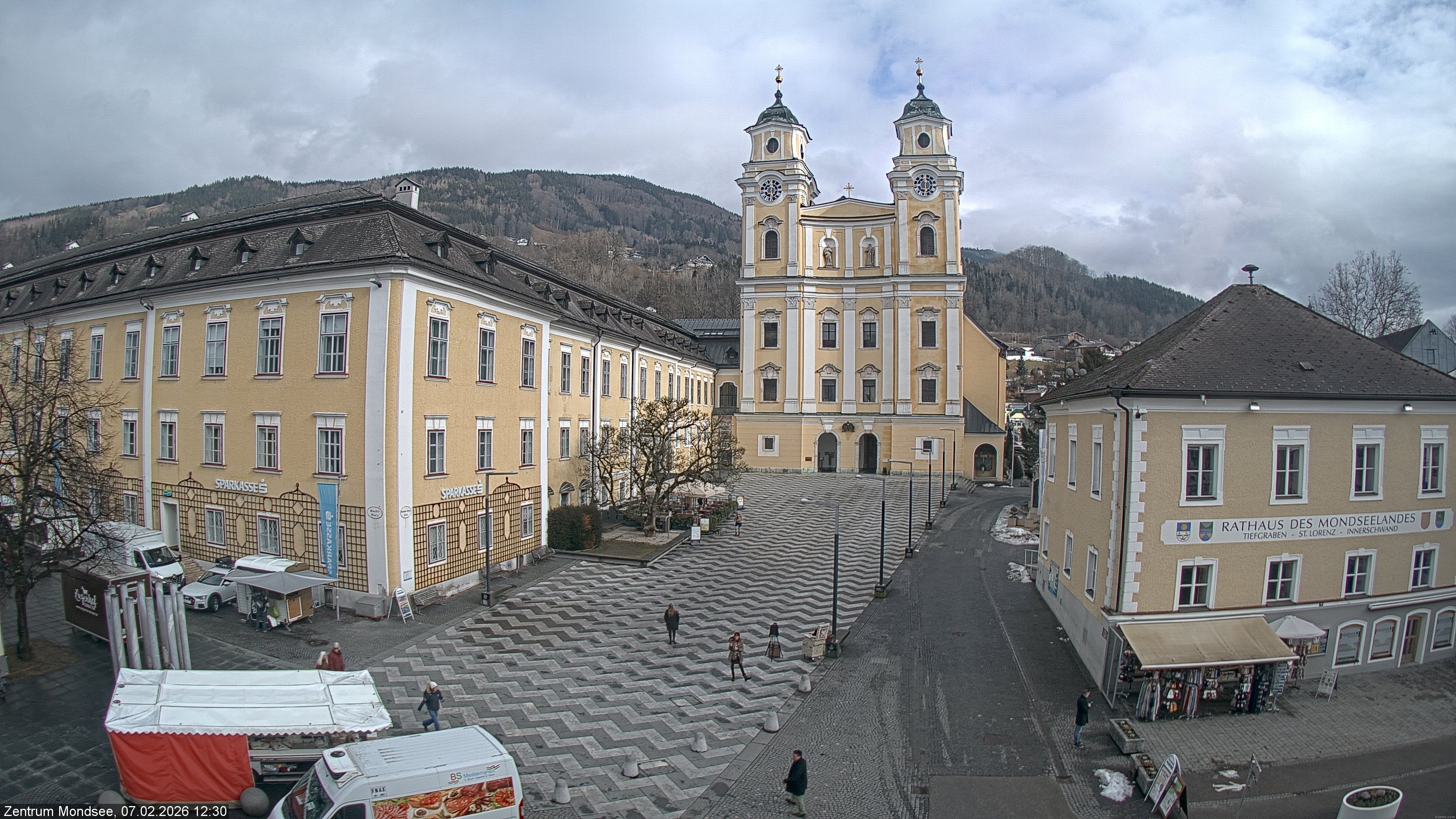 Archiv Foto Webcam Blick auf den Stadtplatz von Mondsee