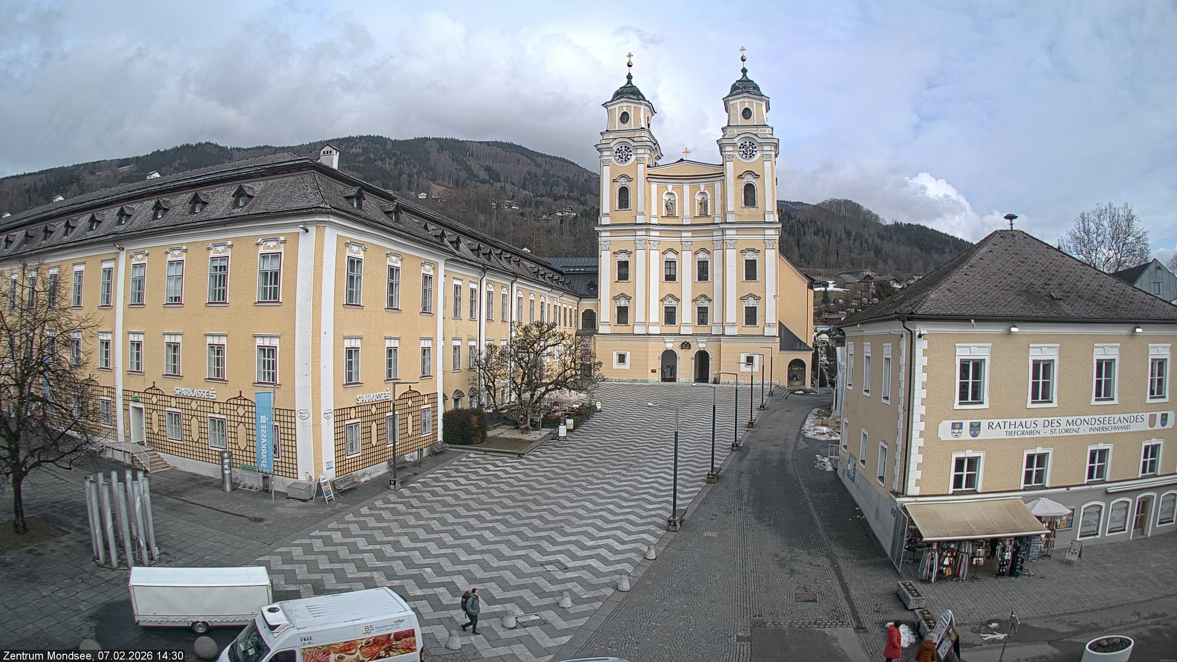 Archiv Foto Webcam Blick auf den Stadtplatz von Mondsee