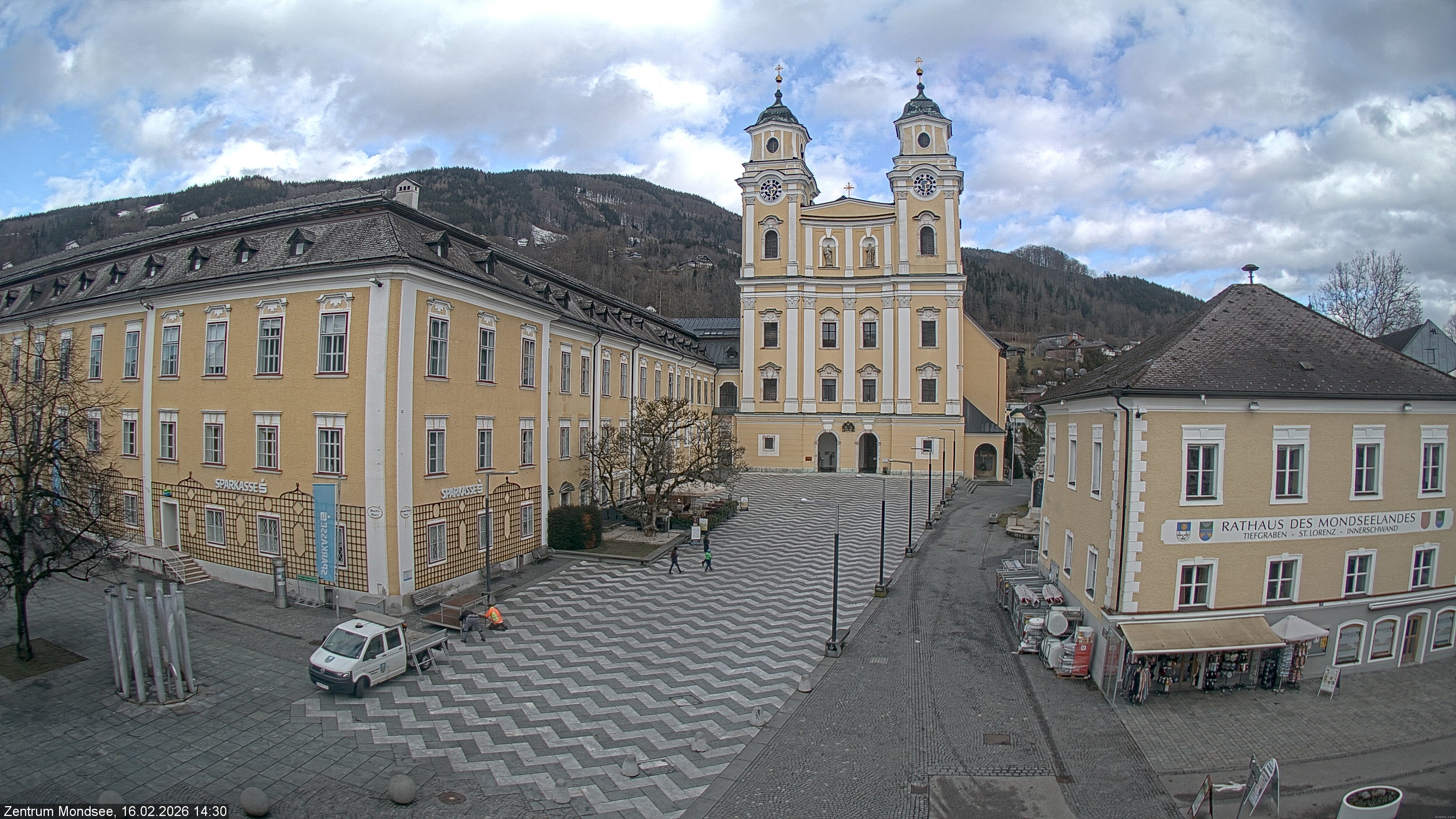 Archiv Foto Webcam Blick auf den Stadtplatz von Mondsee