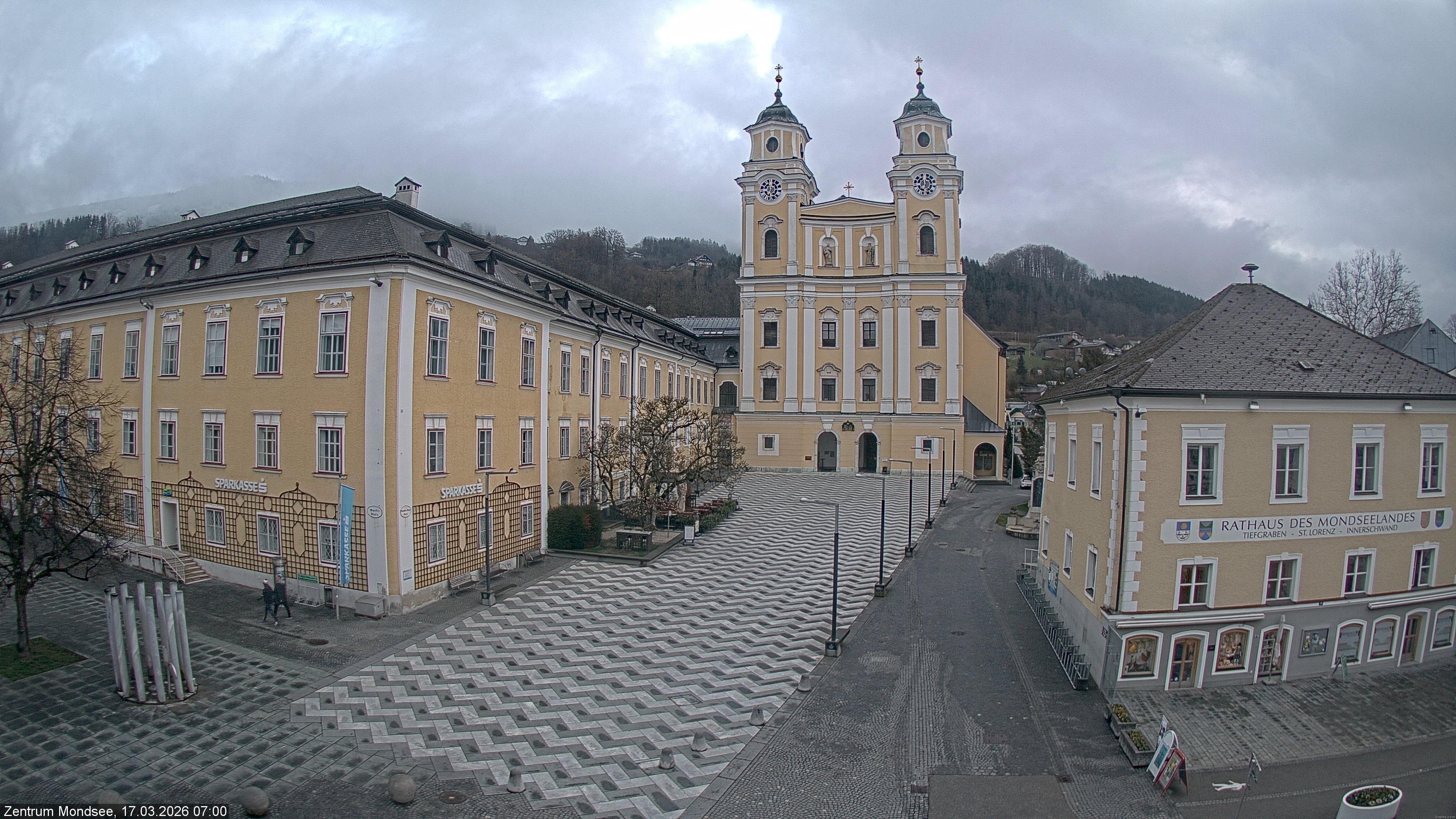 Archiv Foto Webcam Blick auf den Stadtplatz von Mondsee