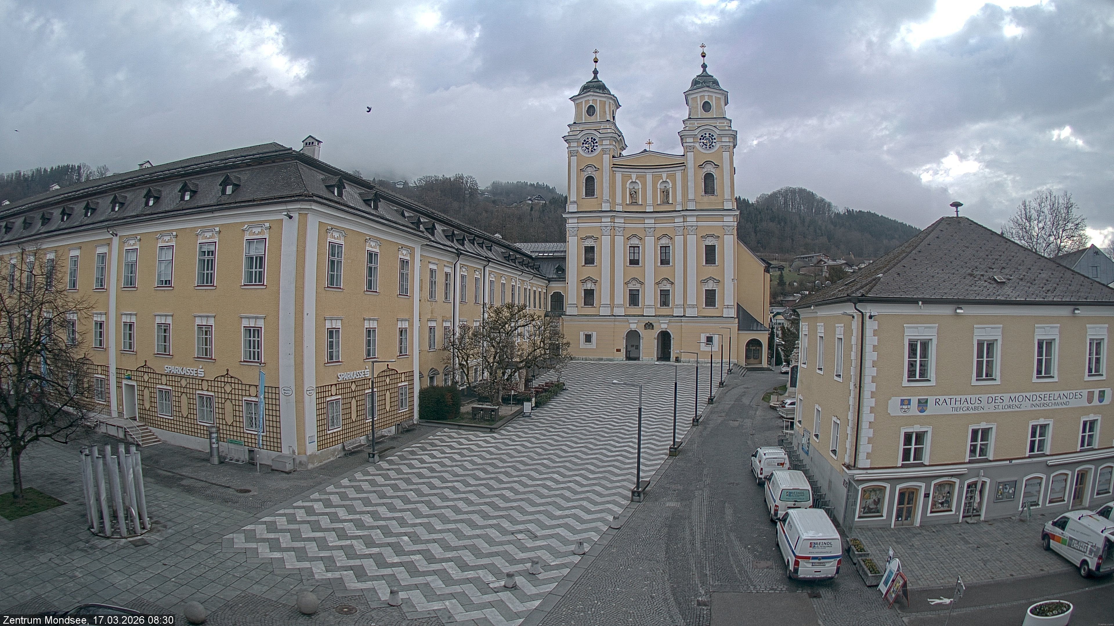 Archiv Foto Webcam Blick auf den Stadtplatz von Mondsee