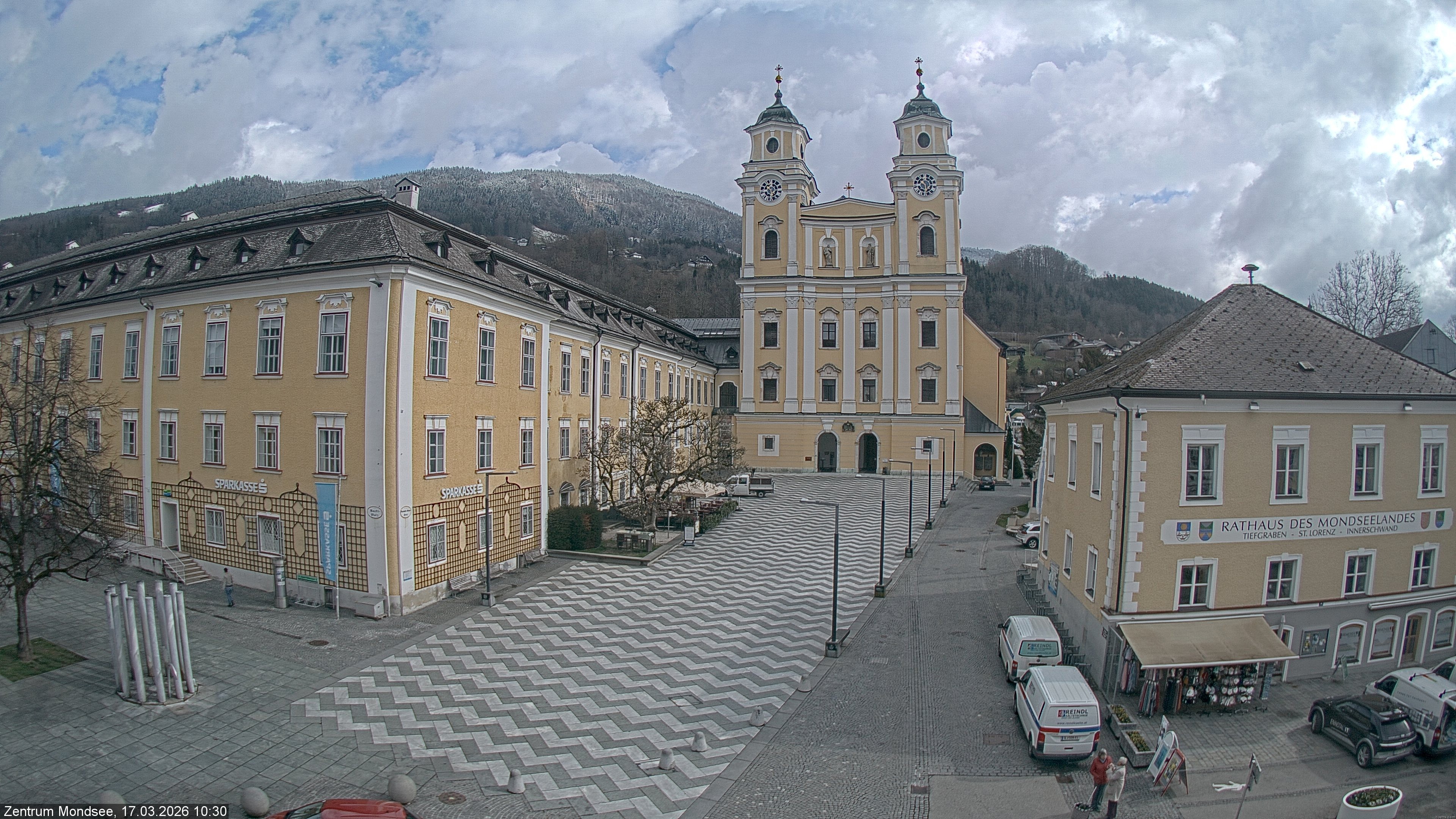 Archiv Foto Webcam Blick auf den Stadtplatz von Mondsee