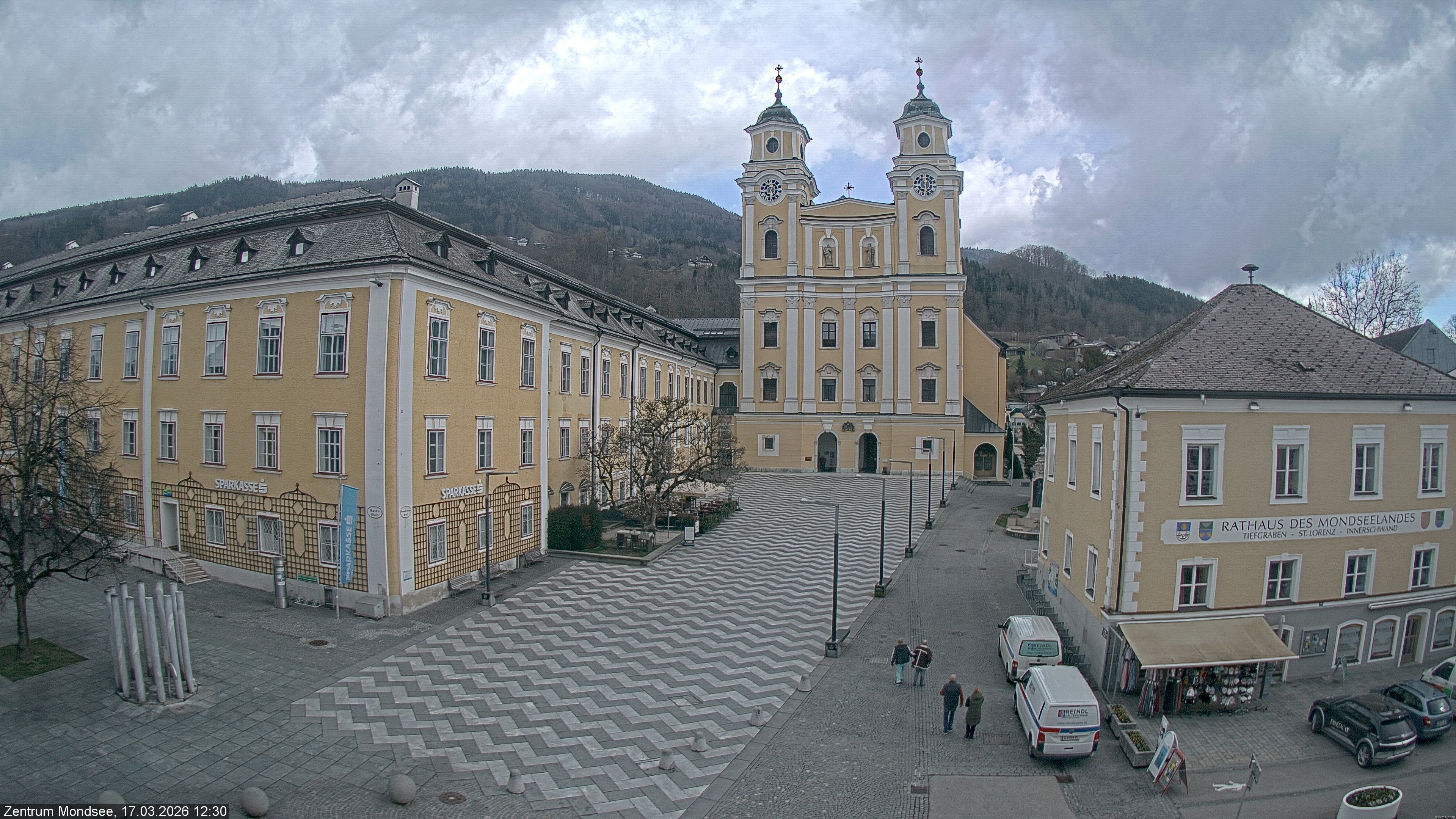 Archiv Foto Webcam Blick auf den Stadtplatz von Mondsee