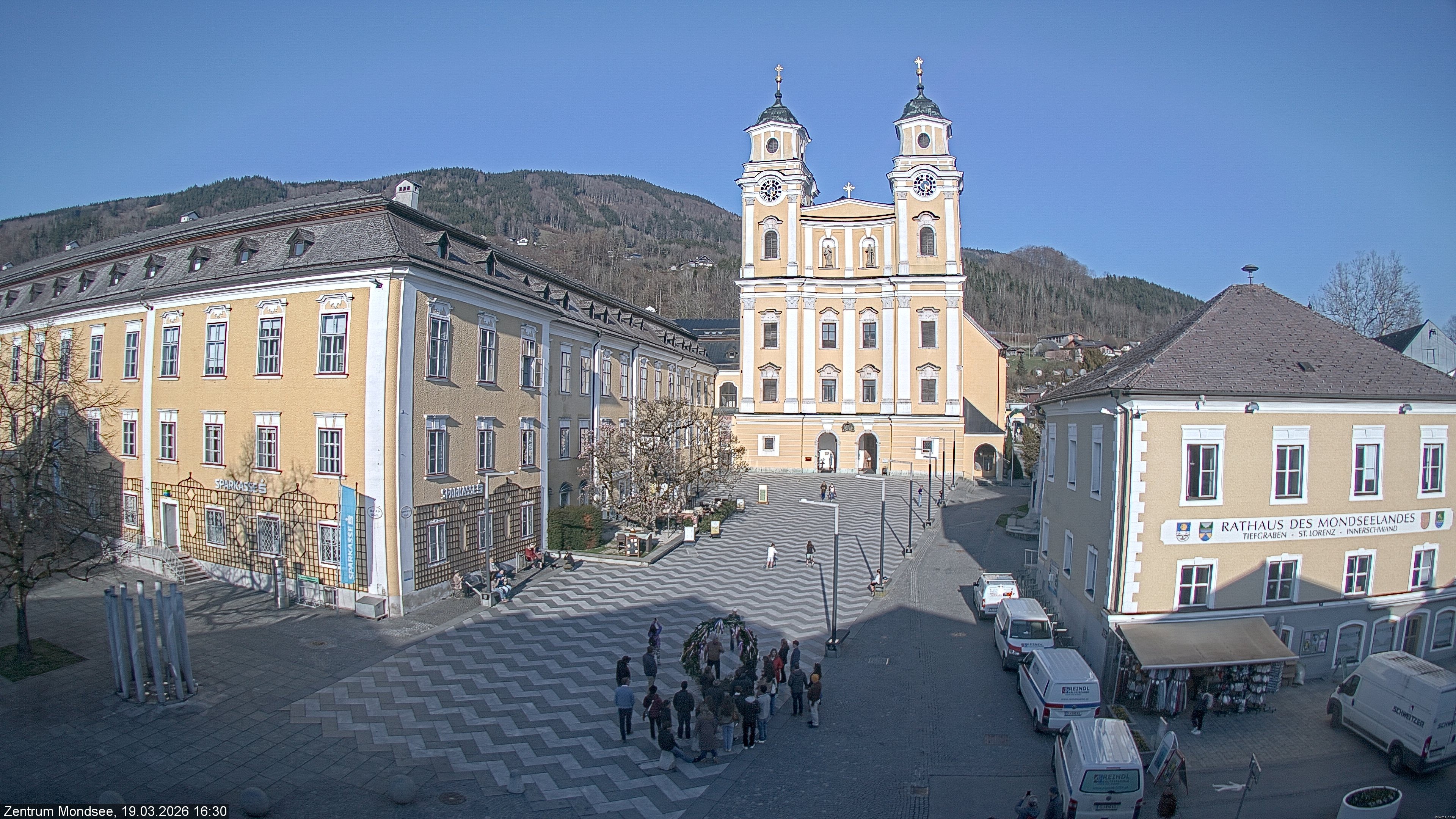 Archiv Foto Webcam Blick auf den Stadtplatz von Mondsee