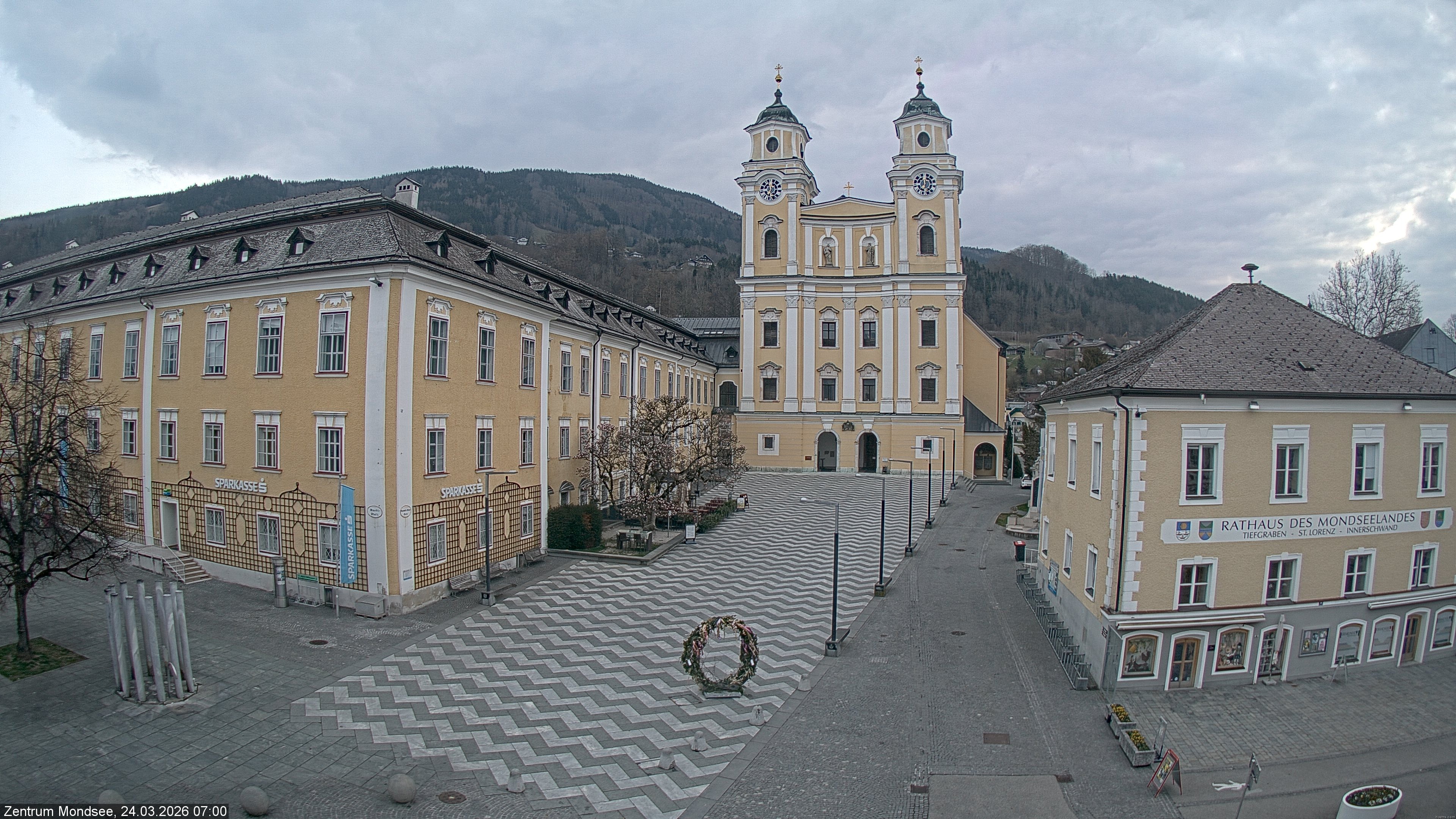 Archiv Foto Webcam Blick auf den Stadtplatz von Mondsee