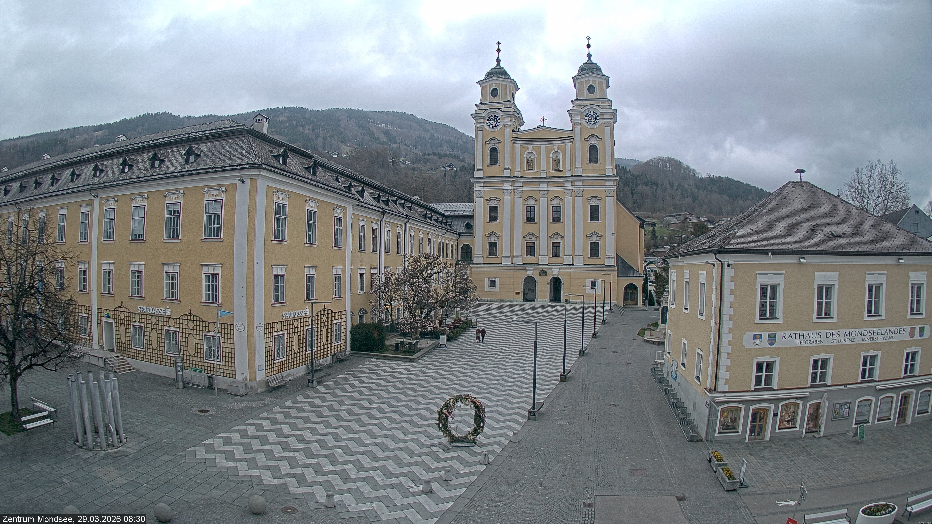 Archiv Foto Webcam Blick auf den Stadtplatz von Mondsee