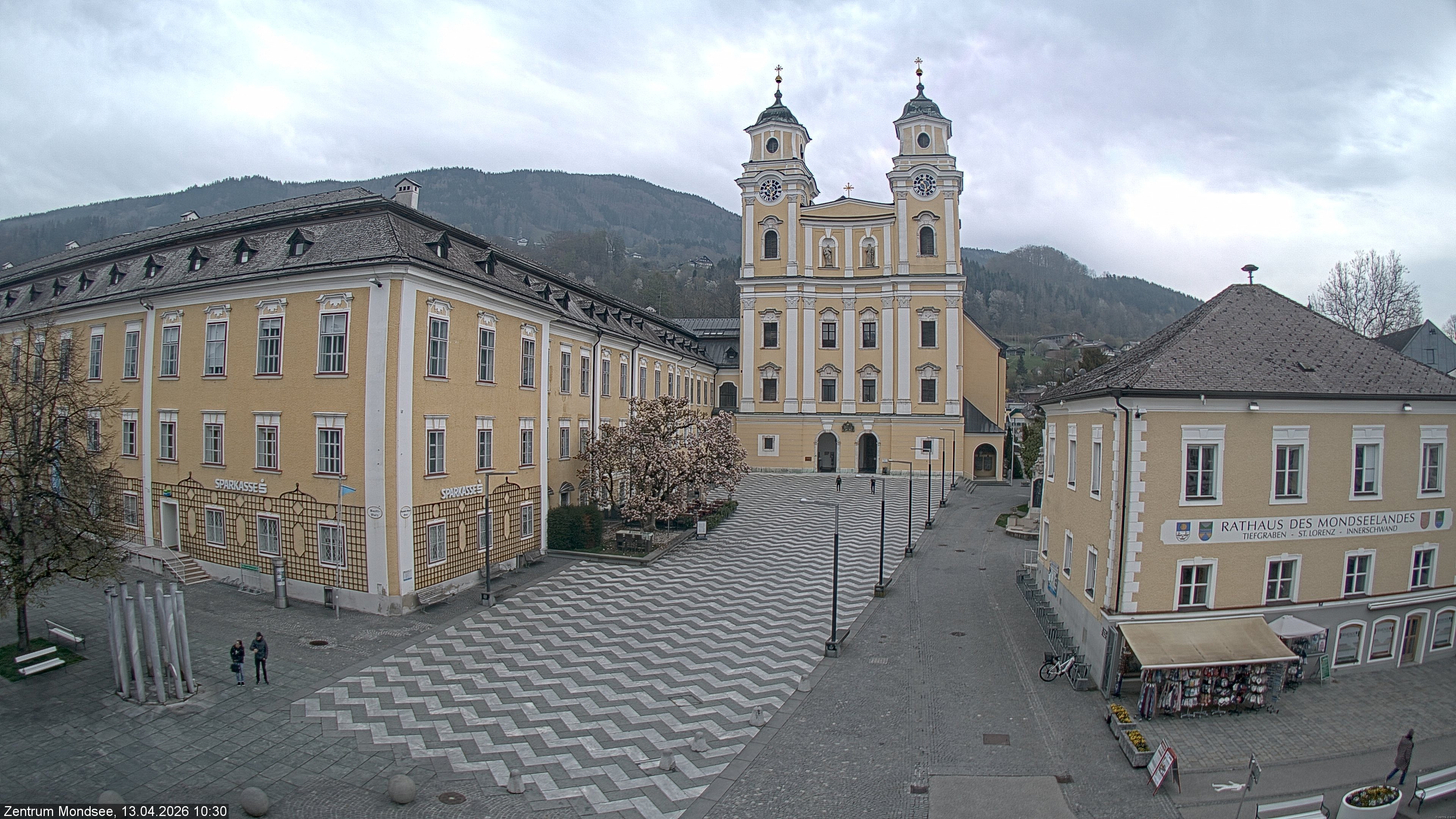 Archiv Foto Webcam Blick auf den Stadtplatz von Mondsee